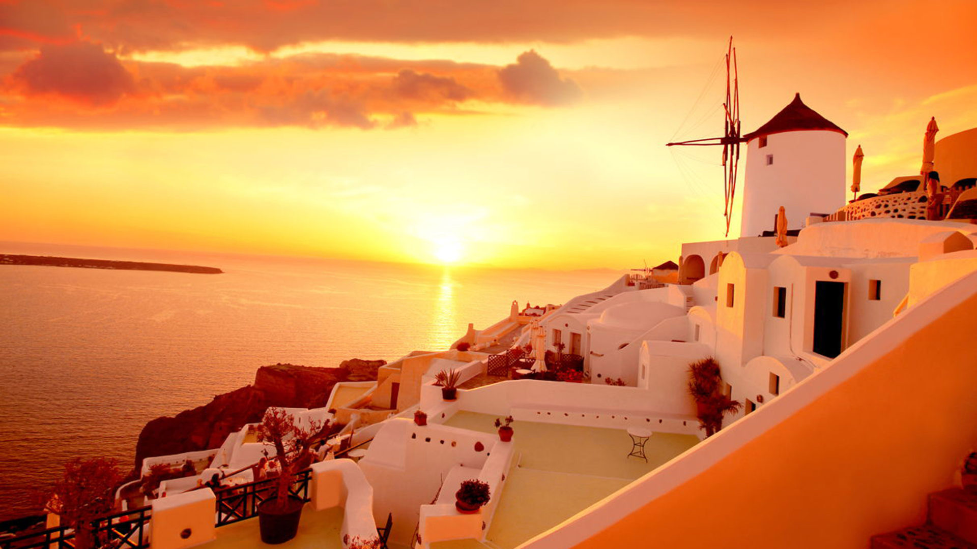 Sunset Santorini Wallpapers