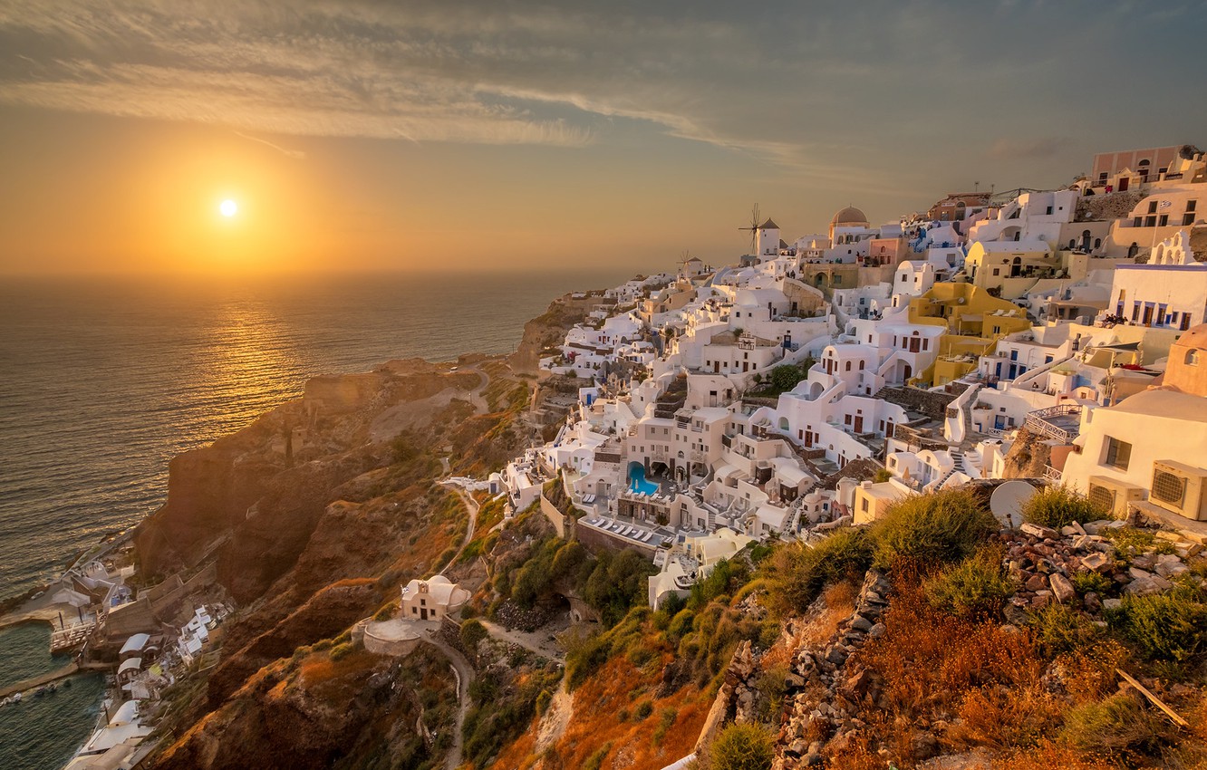 Sunset Santorini Wallpapers