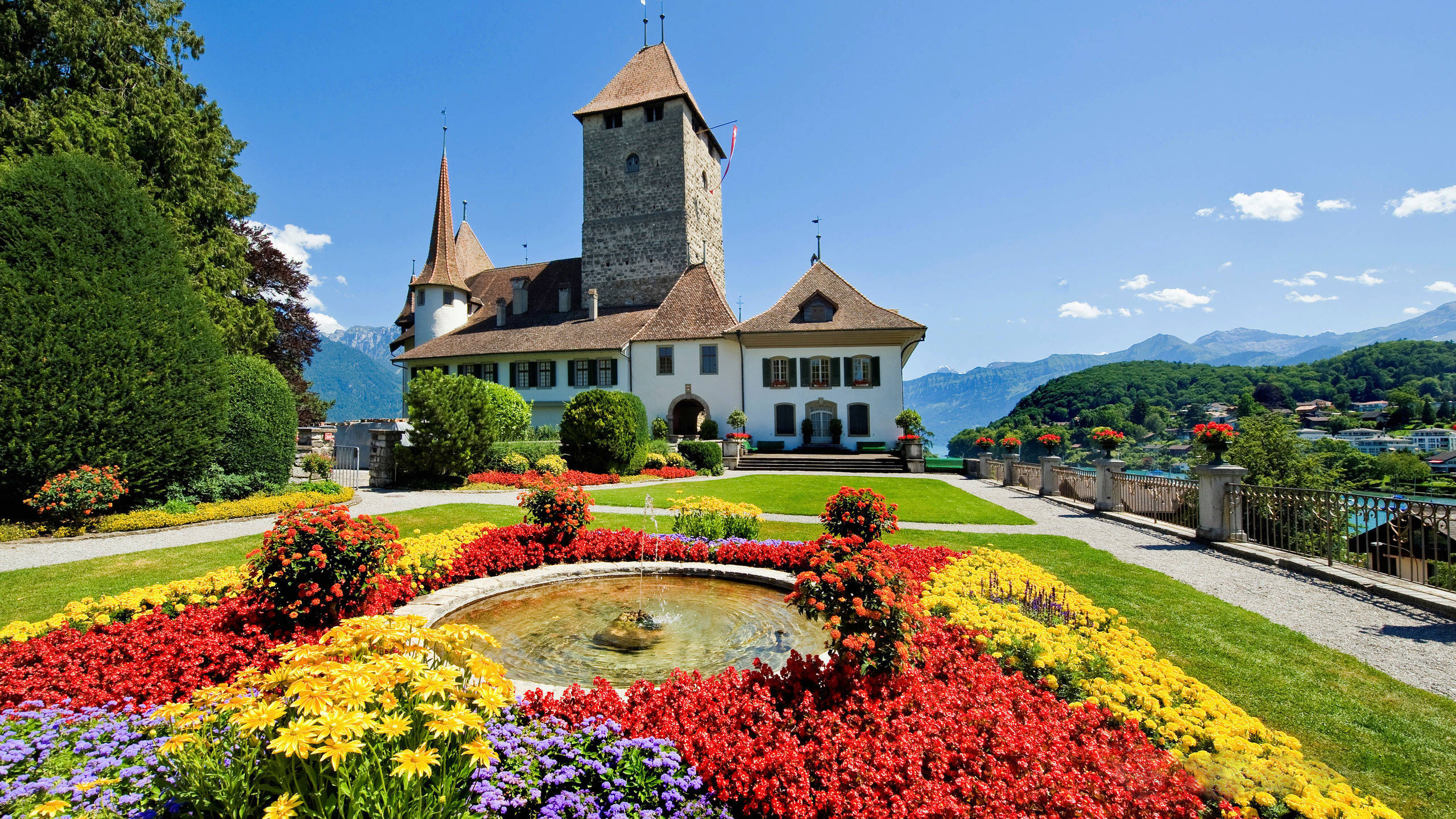 Switzerland Flower Garden Wallpapers