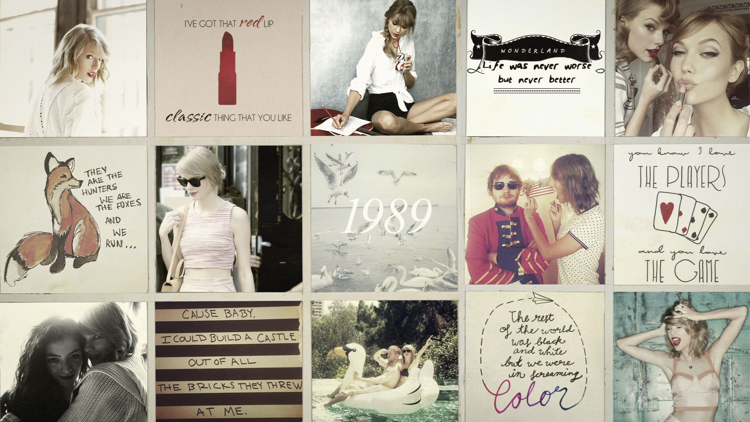 Taylor Swift Collage Wallpapers