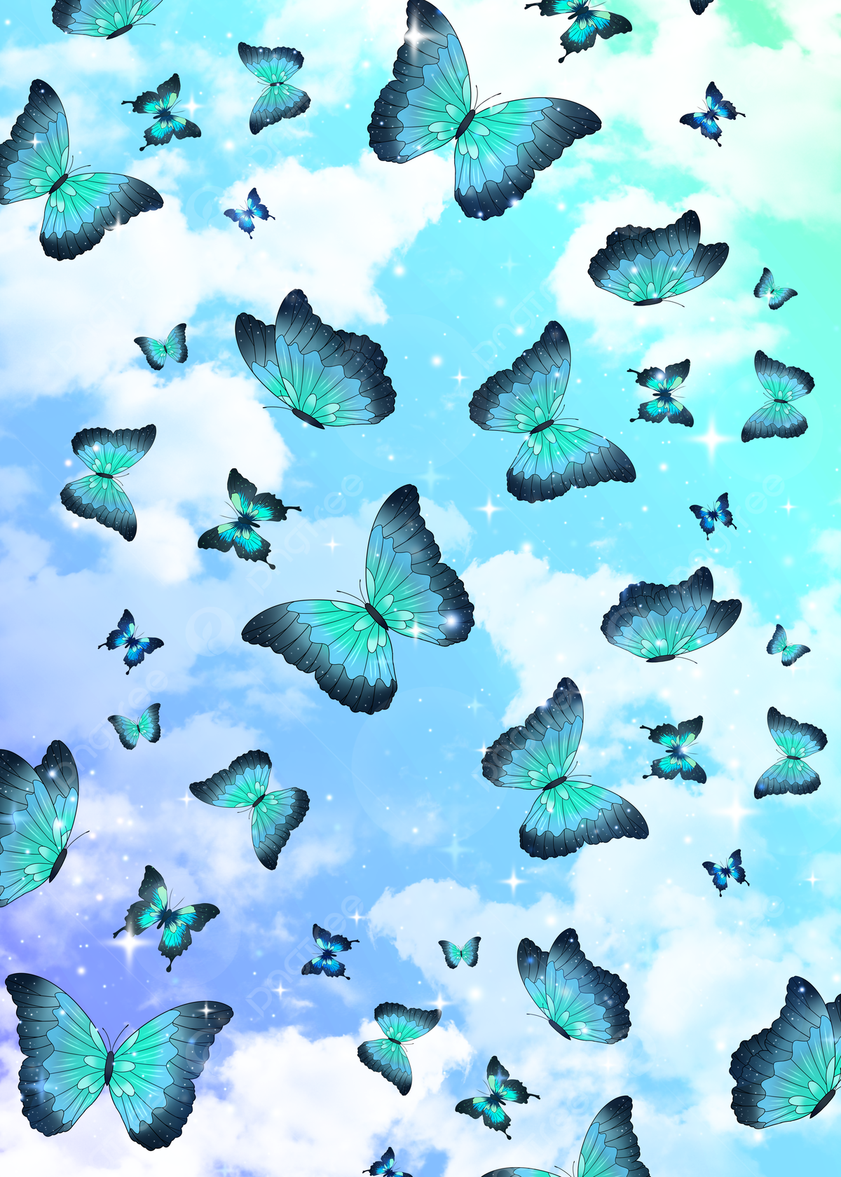 Teal Butterfly Wallpapers