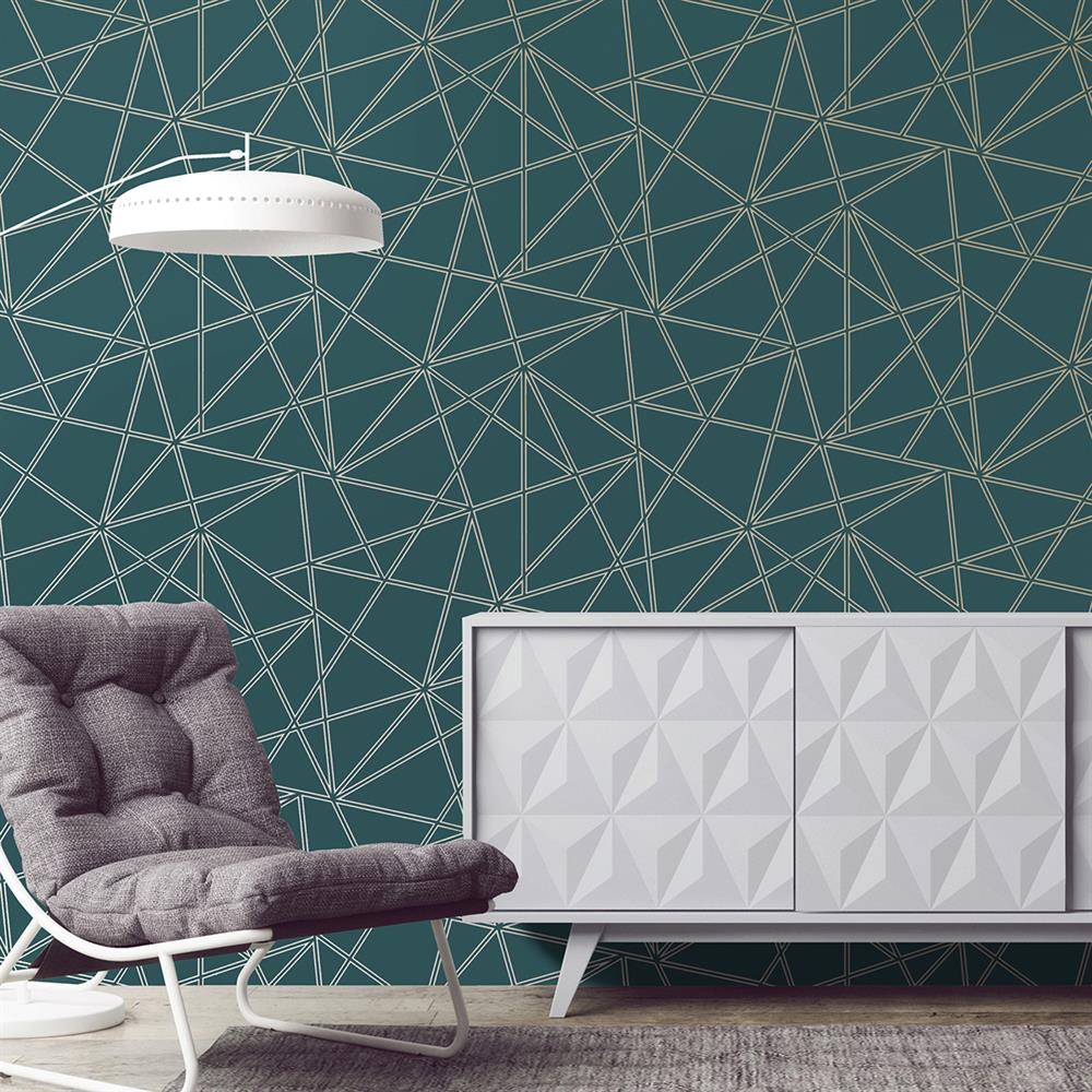 Teal Geometric Wallpapers