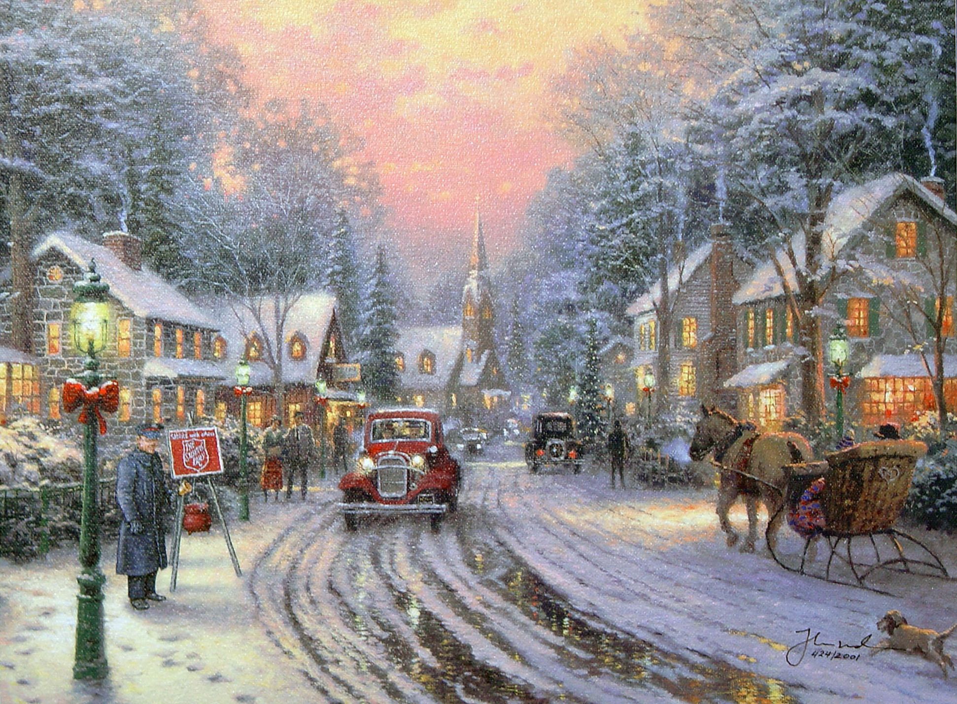 Thomas Kinkade Christmas Wallpapers