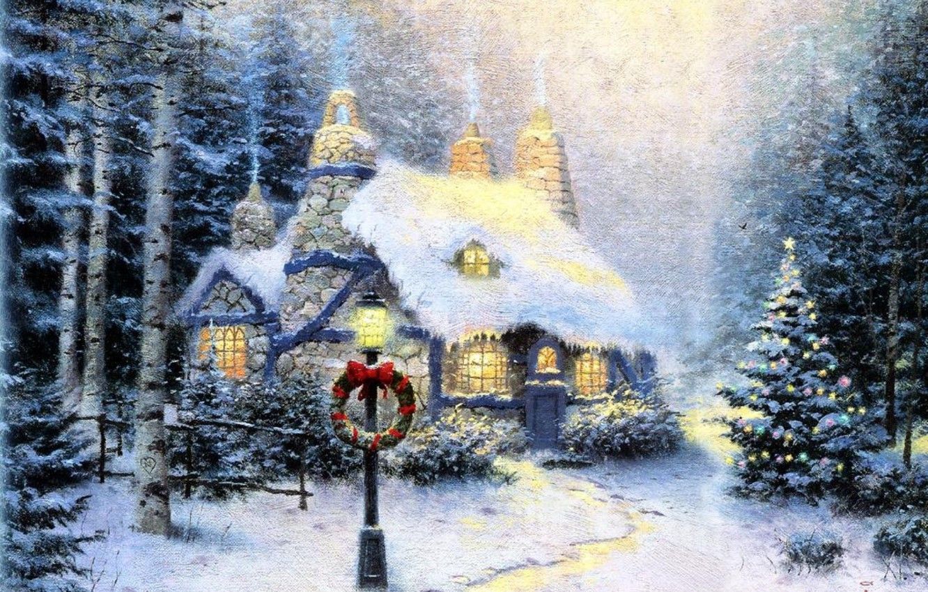 Thomas Kinkade Christmas Wallpapers