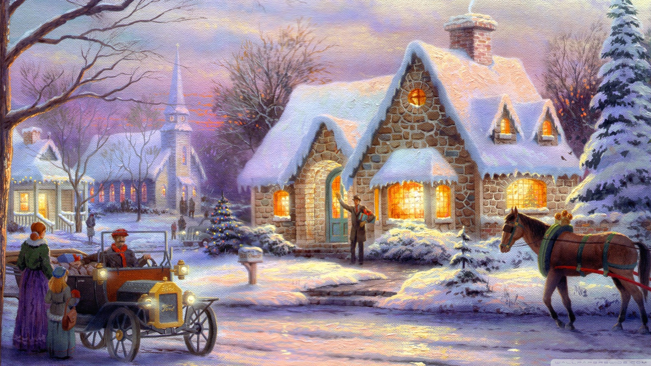 Thomas Kinkade Christmas Wallpapers