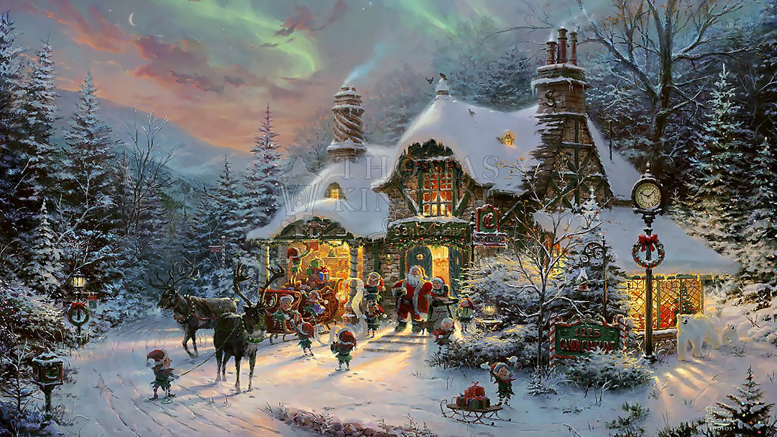 Thomas Kinkade Christmas Wallpapers