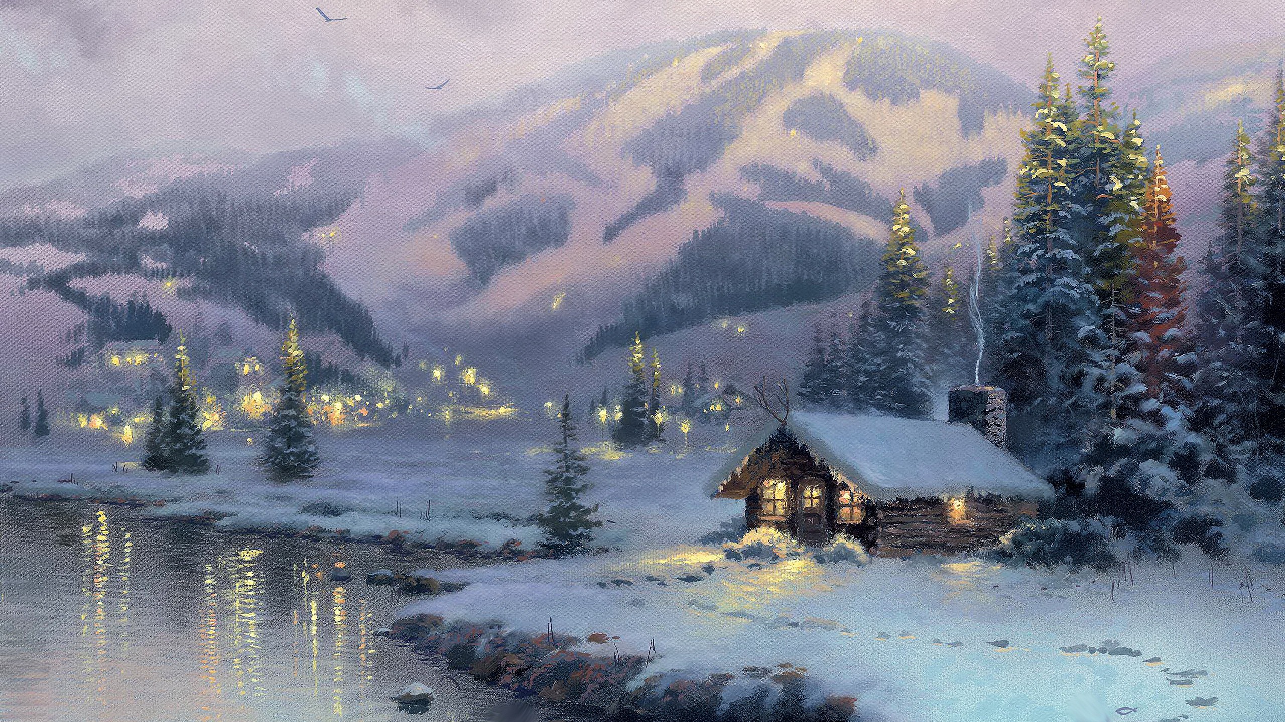 Thomas Kinkade Christmas Wallpapers