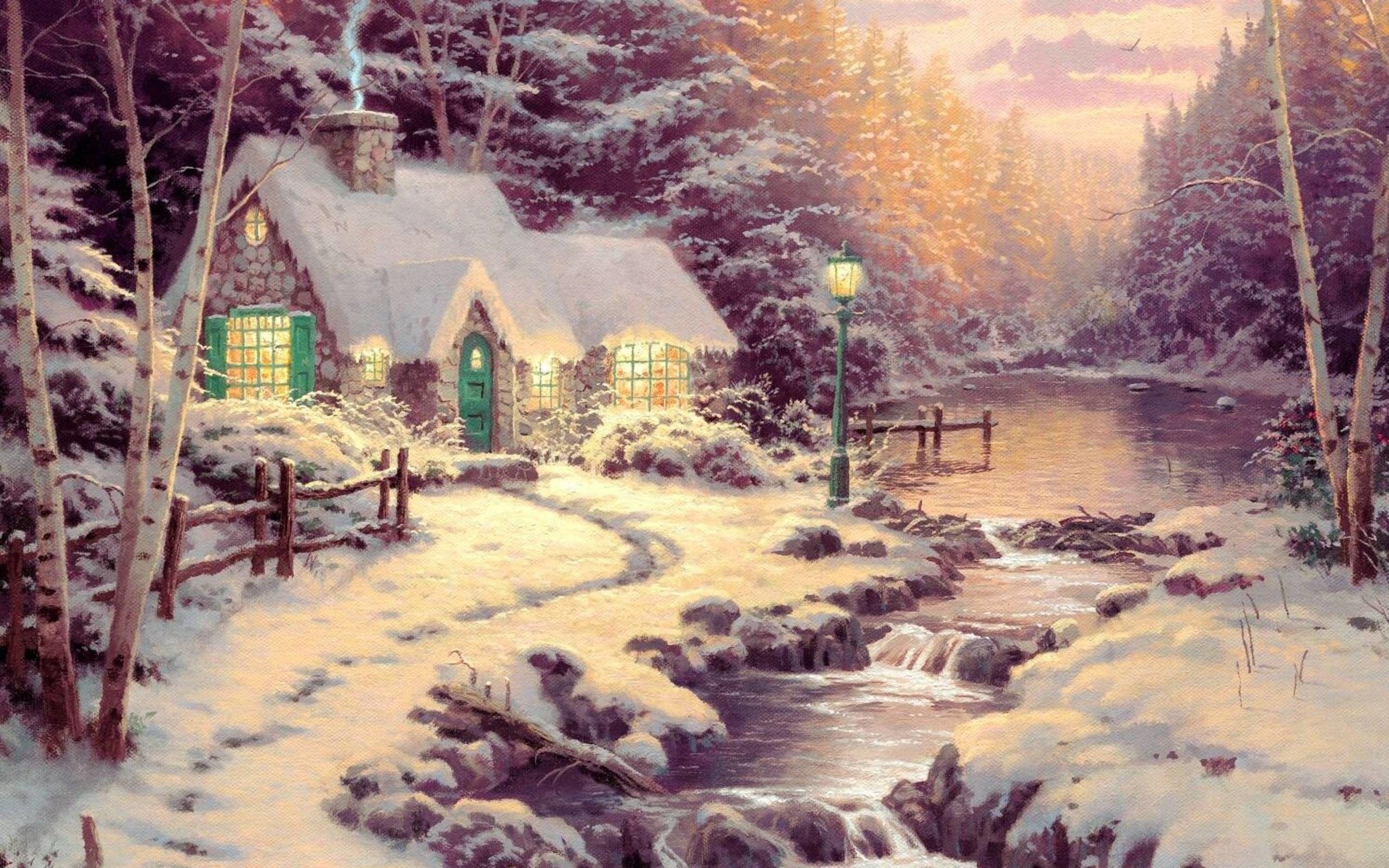 Thomas Kinkade Winter Wallpapers