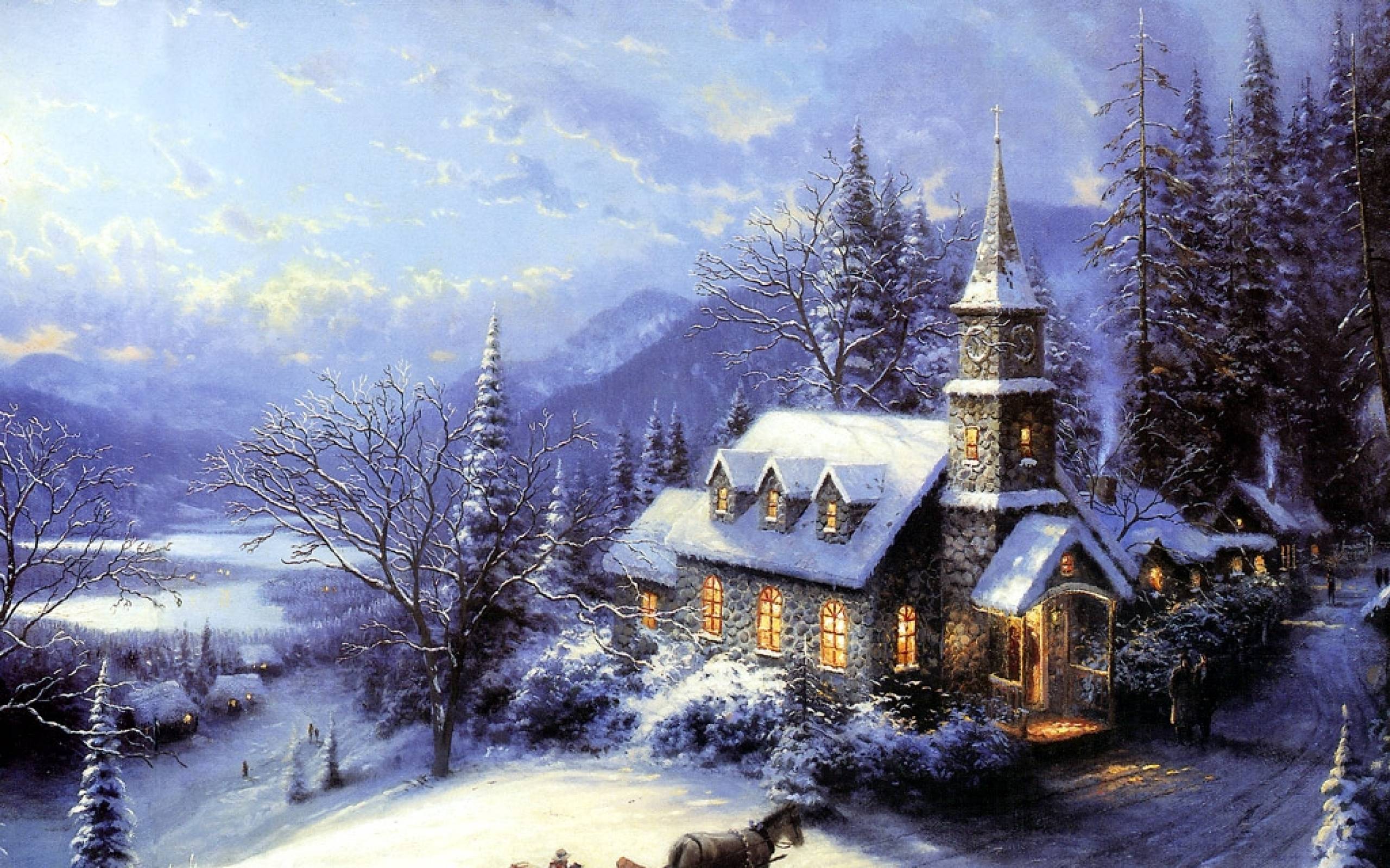 Thomas Kinkade Winter Wallpapers