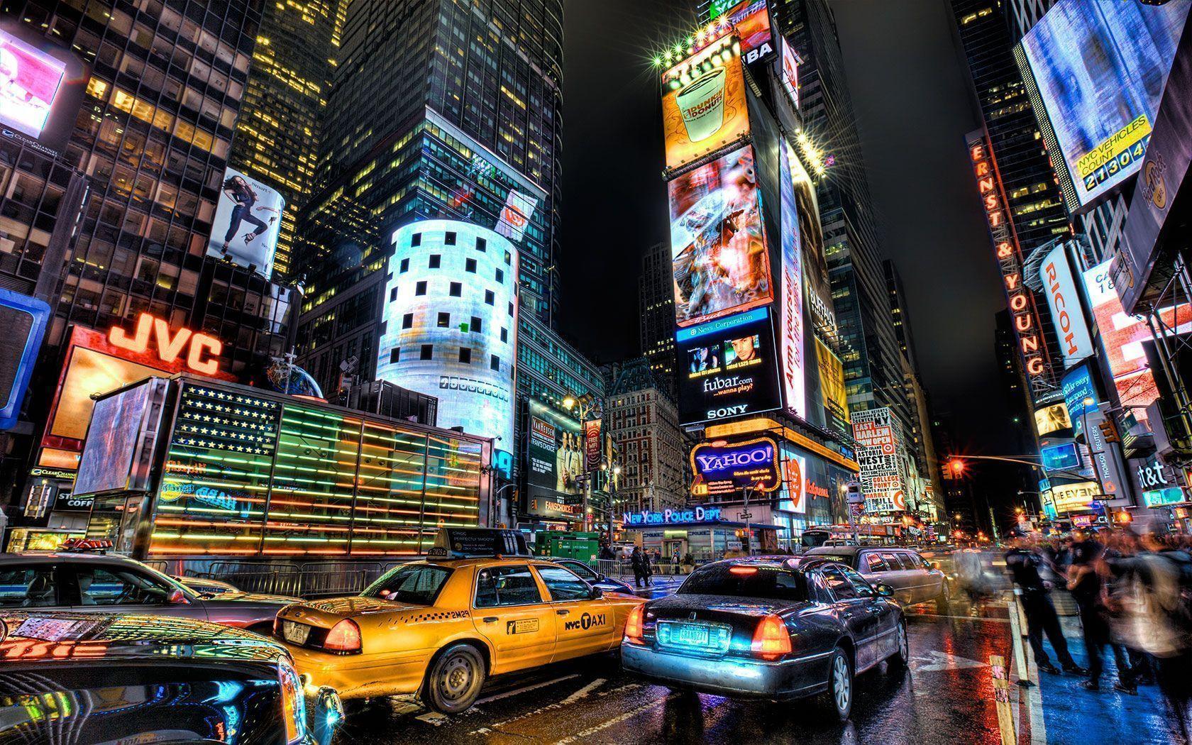 Times Square New York City At Night Wallpapers