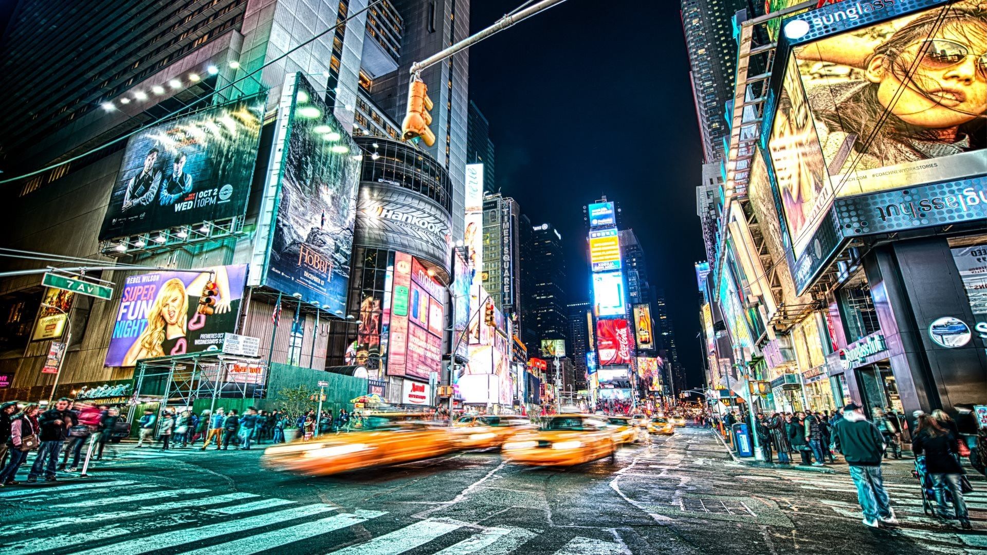 Times Square New York City At Night Wallpapers