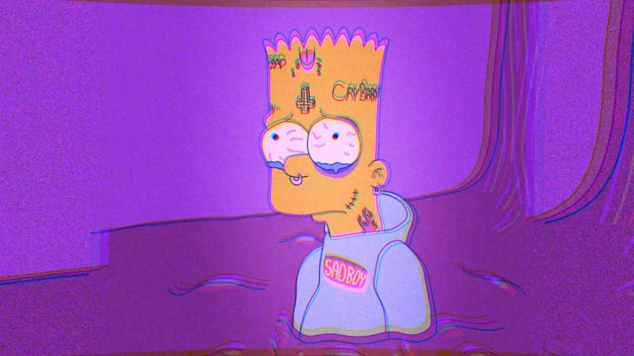 Trippy Bart Simpson Drawing Wallpapers