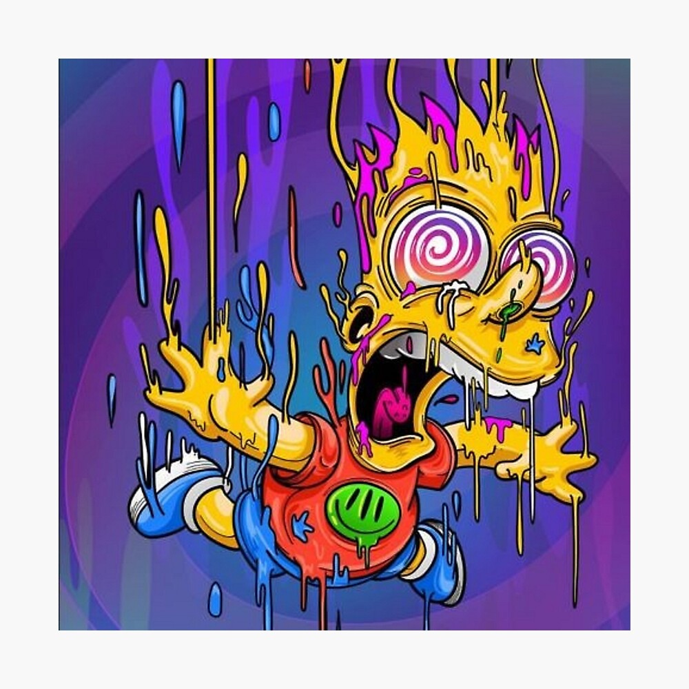 Trippy Bart Simpson Drawing Wallpapers