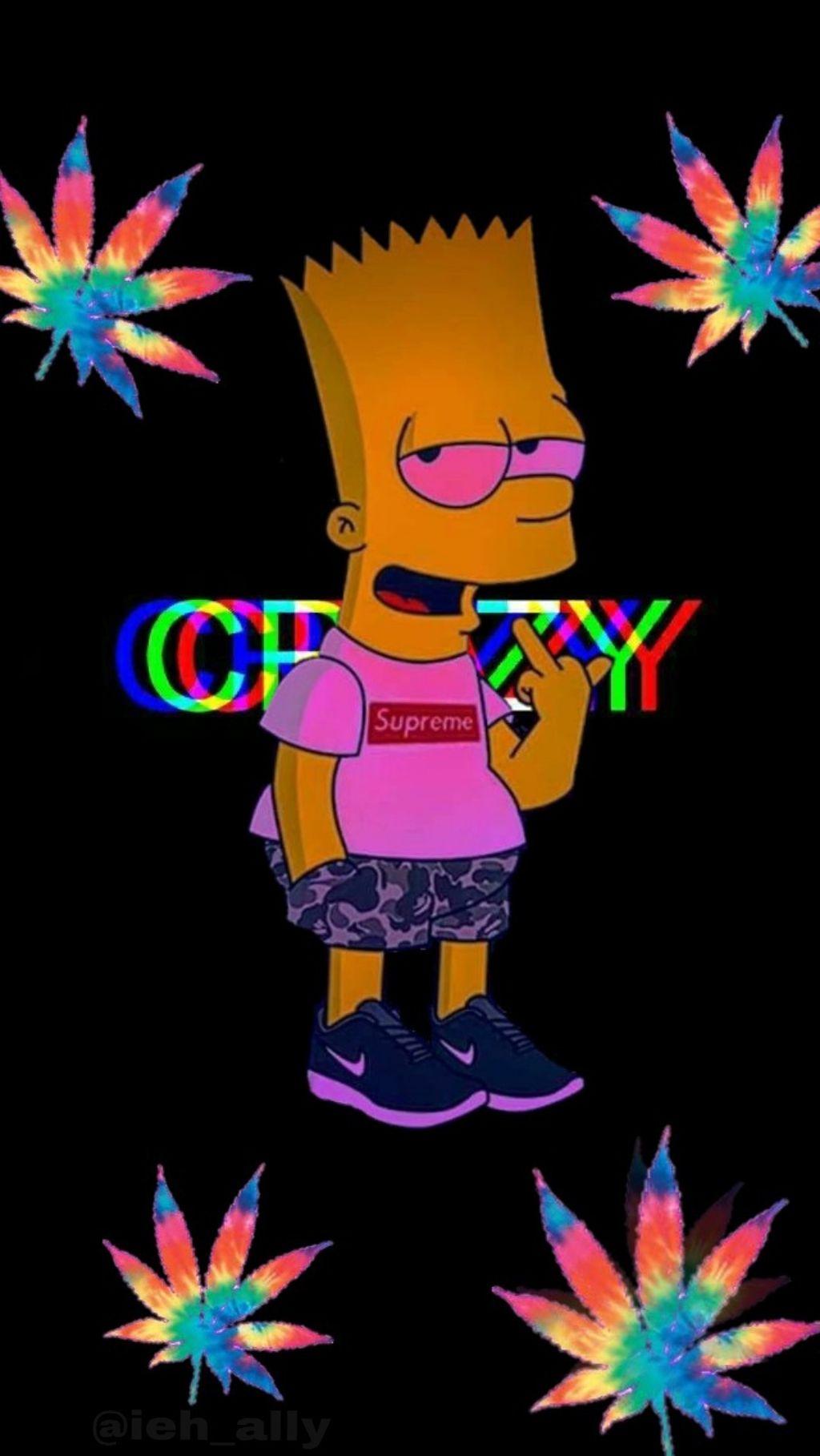 Trippy Bart Simpson Drawing Wallpapers