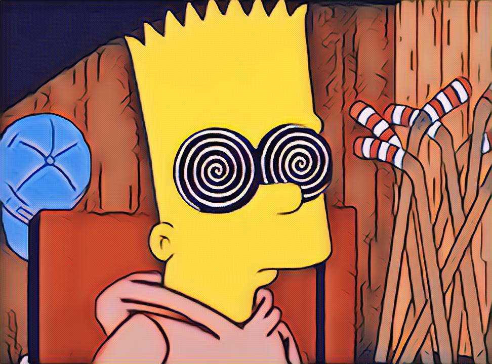 Trippy Bart Simpson Drawing Wallpapers