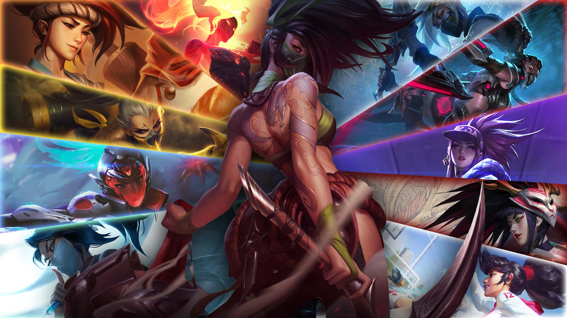 True Damage Akali Splash Art Wallpapers