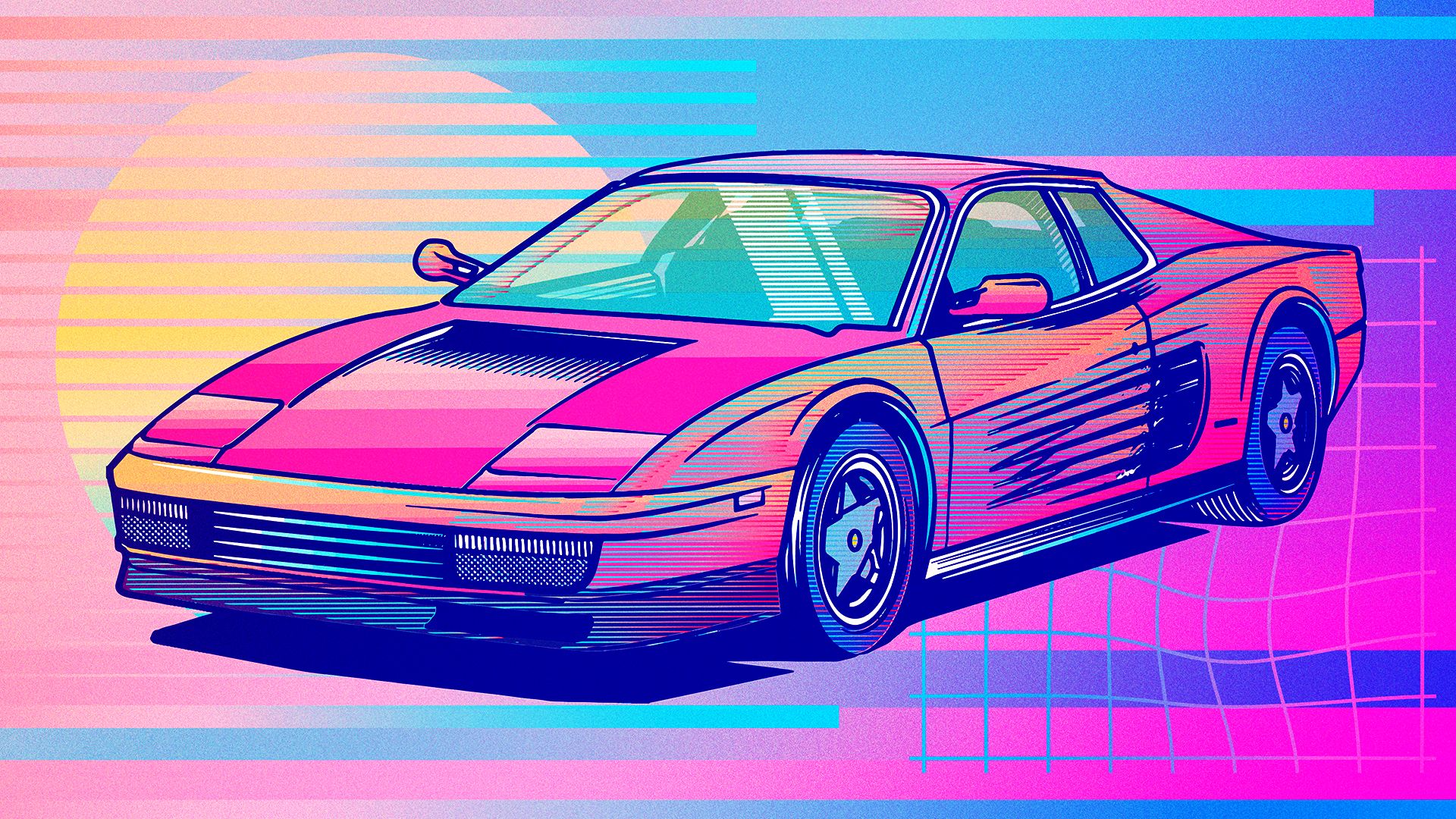 Vaporwave Car Wallpapers