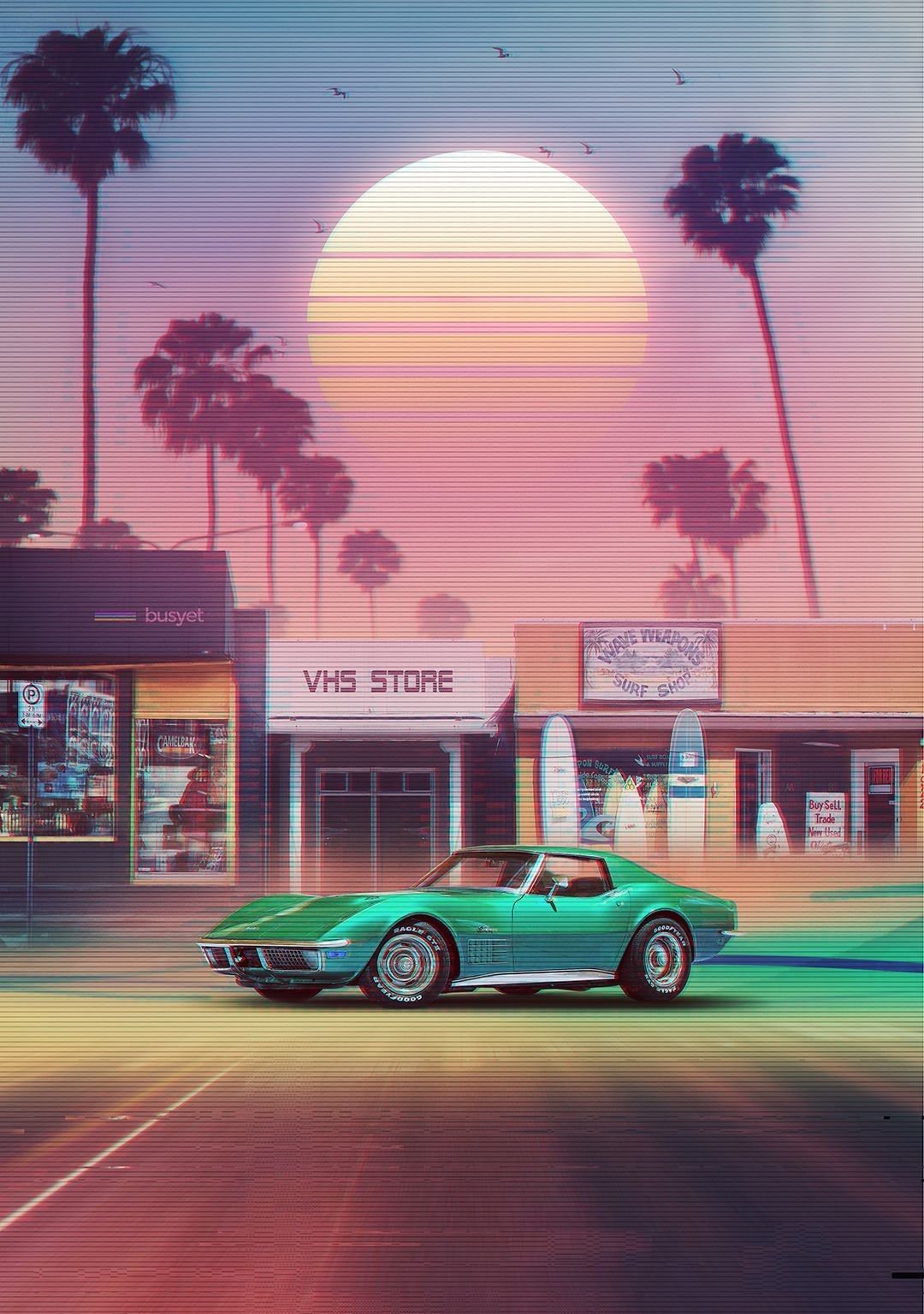 Vaporwave Car Wallpapers