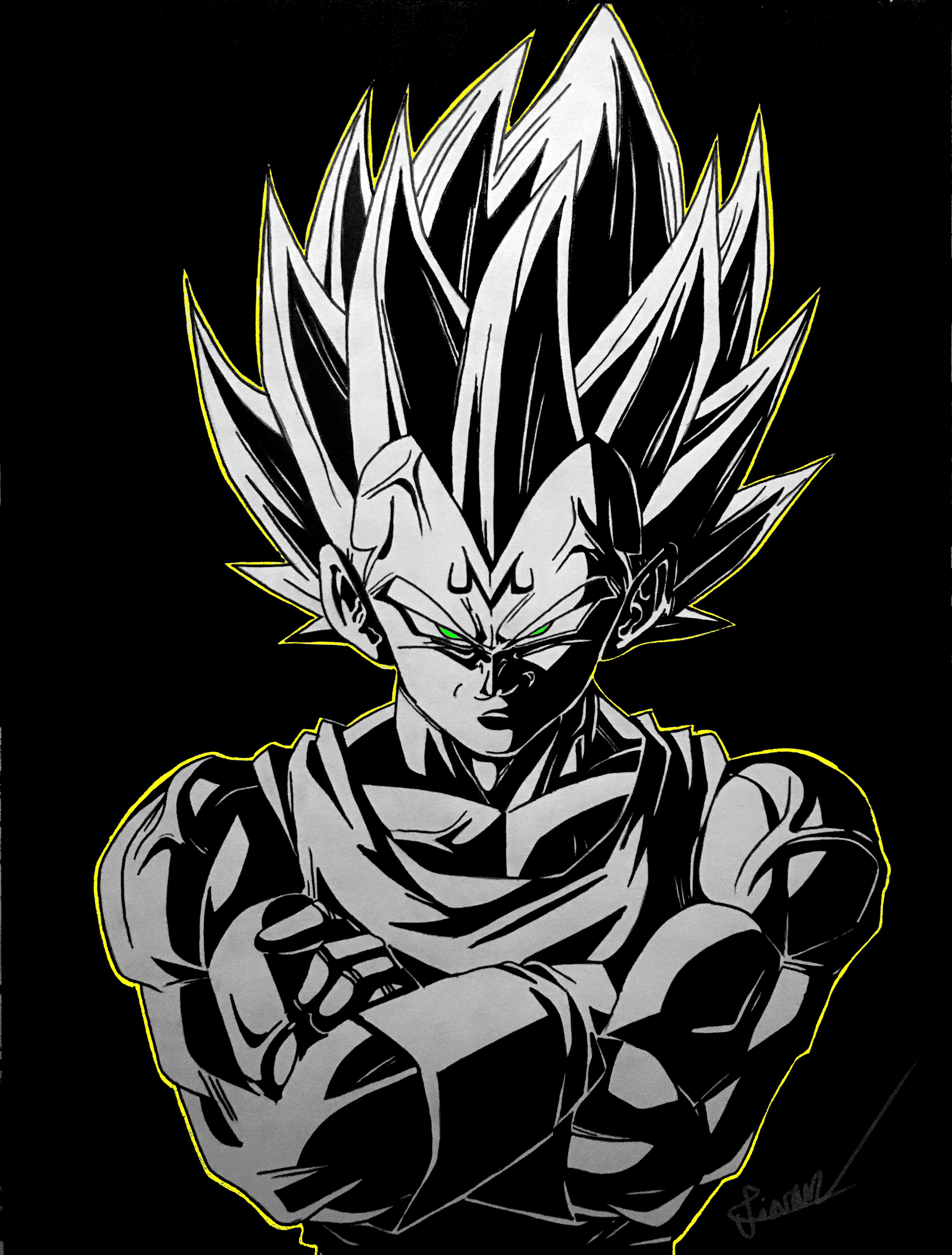 Vegeta Black And White Wallpapers