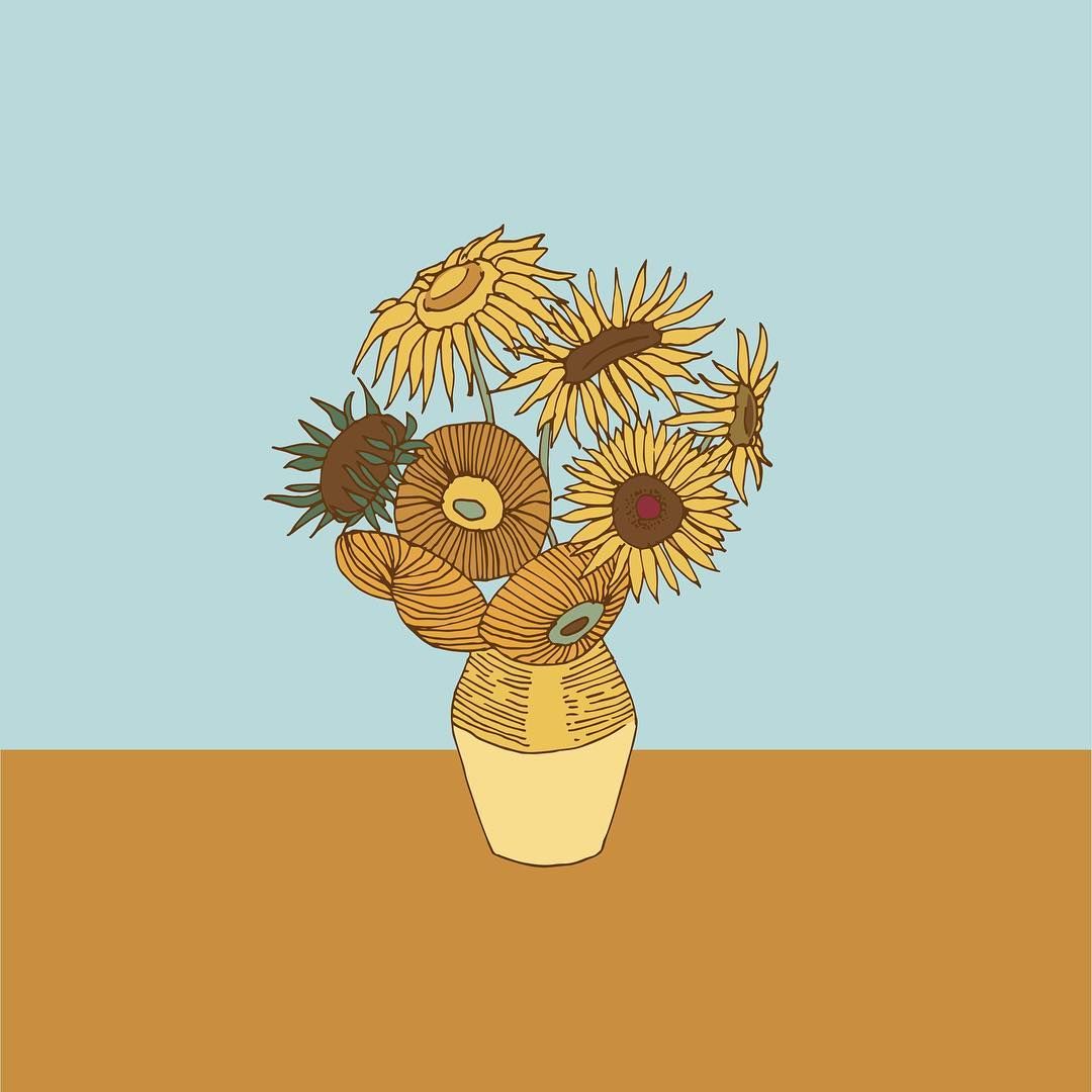 Vincent Van Gogh Sunflowers Amy Wallpapers