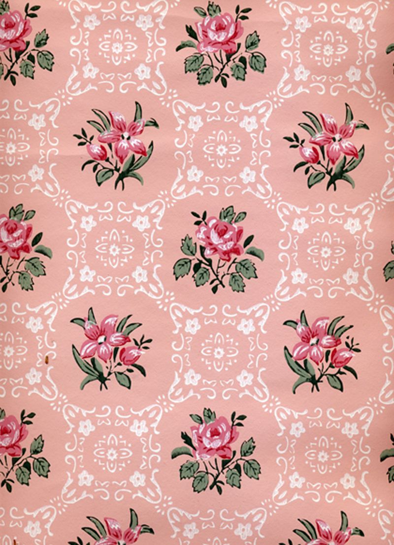 Vintage Floral Print Desktop Wallpapers