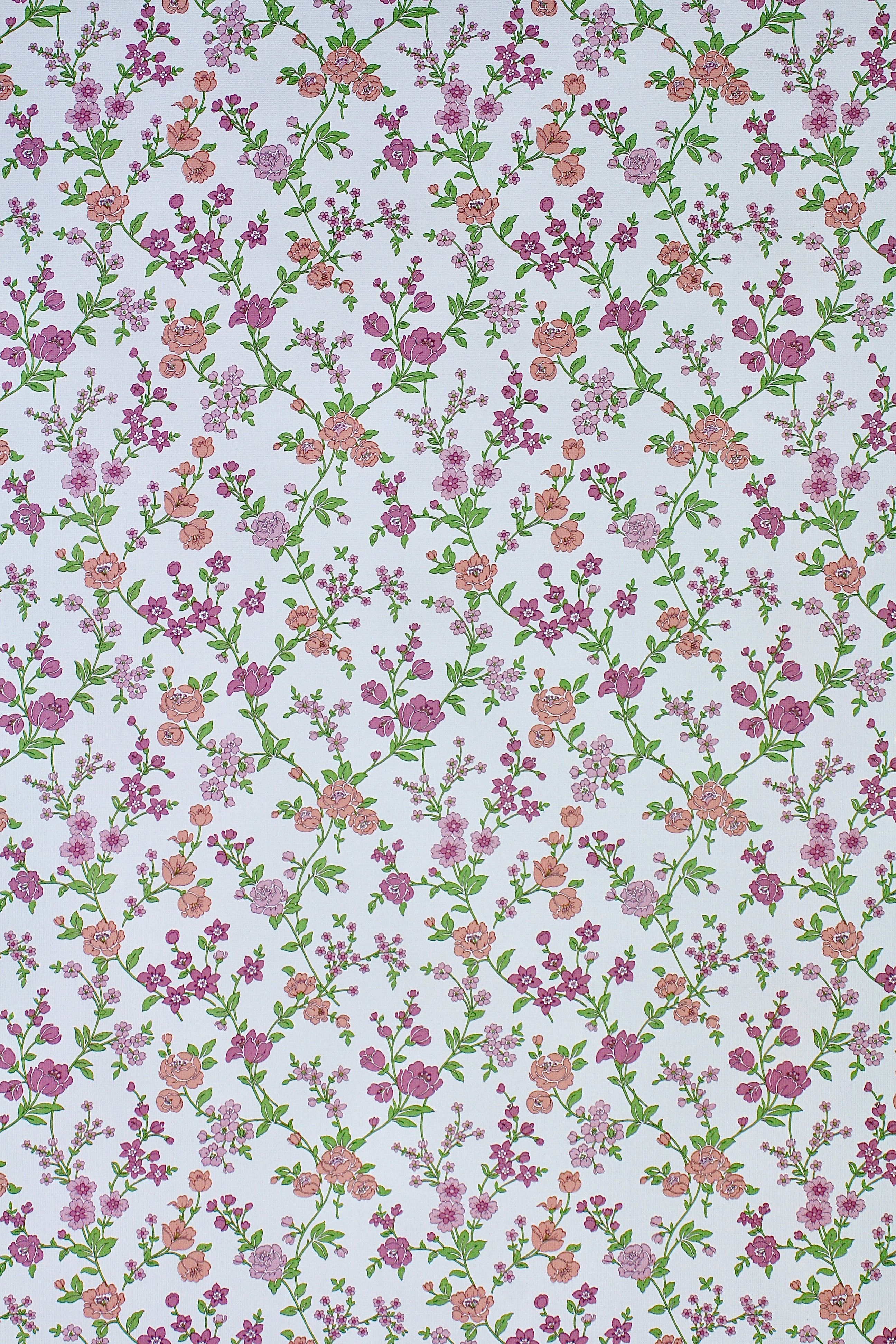 Vintage Floral Print Desktop Wallpapers