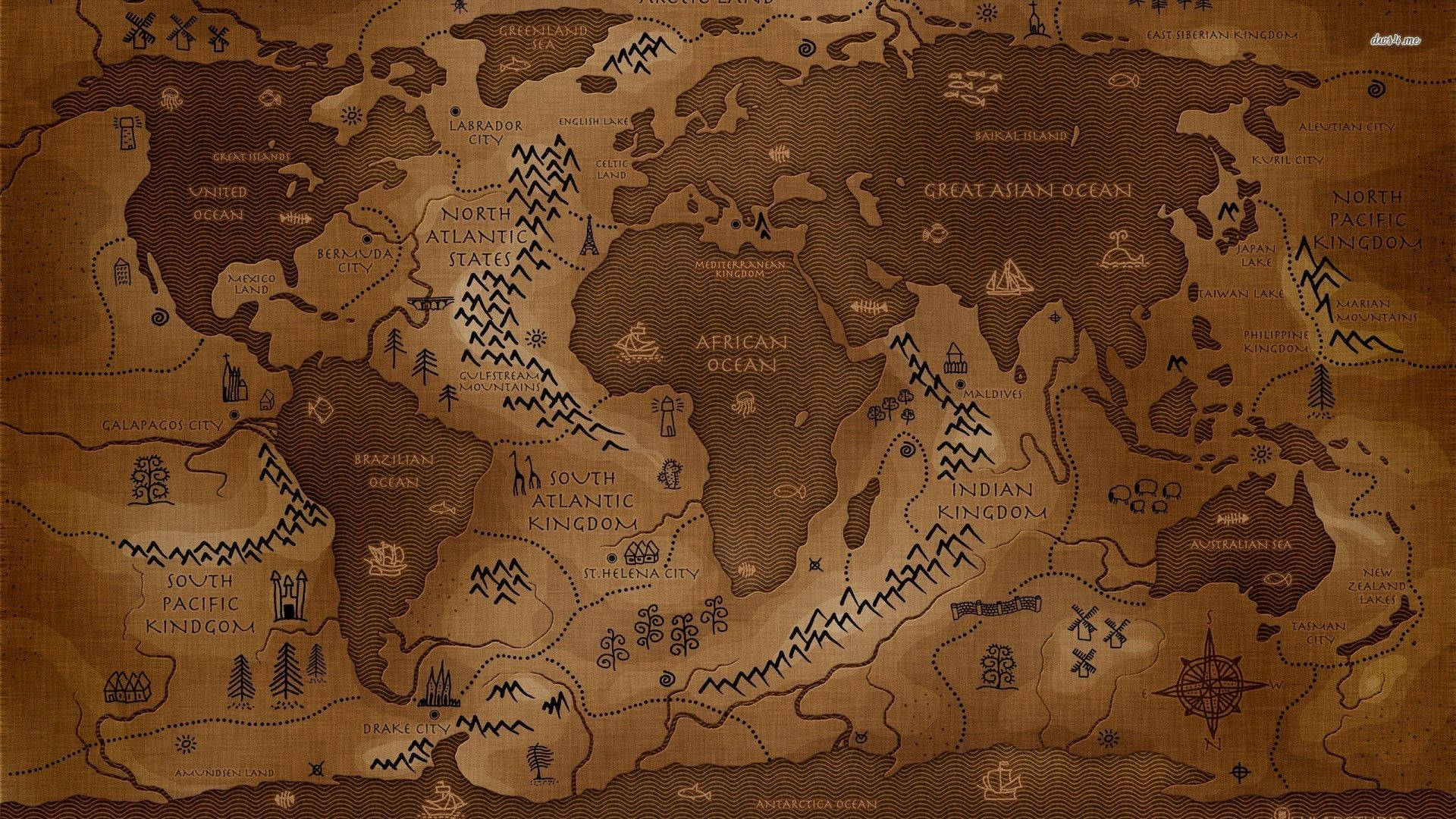 Vintage Map Wallpapers