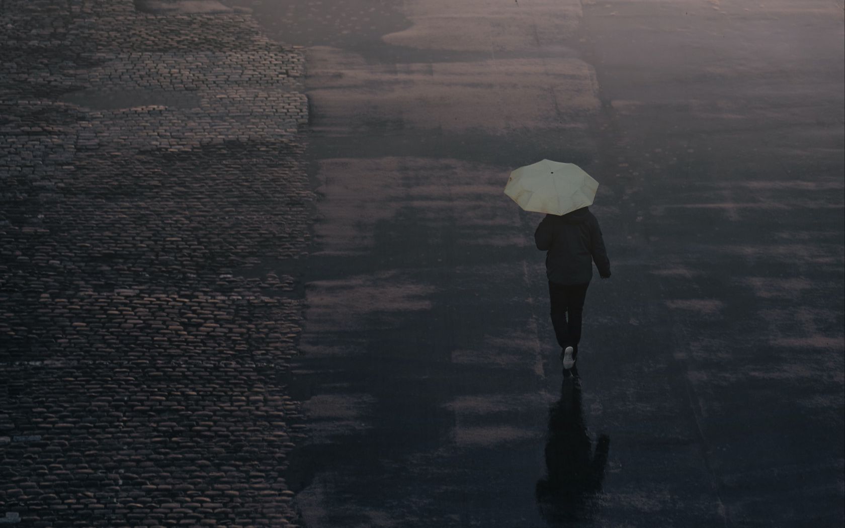 Walking Alone In The Rain Wallpapers