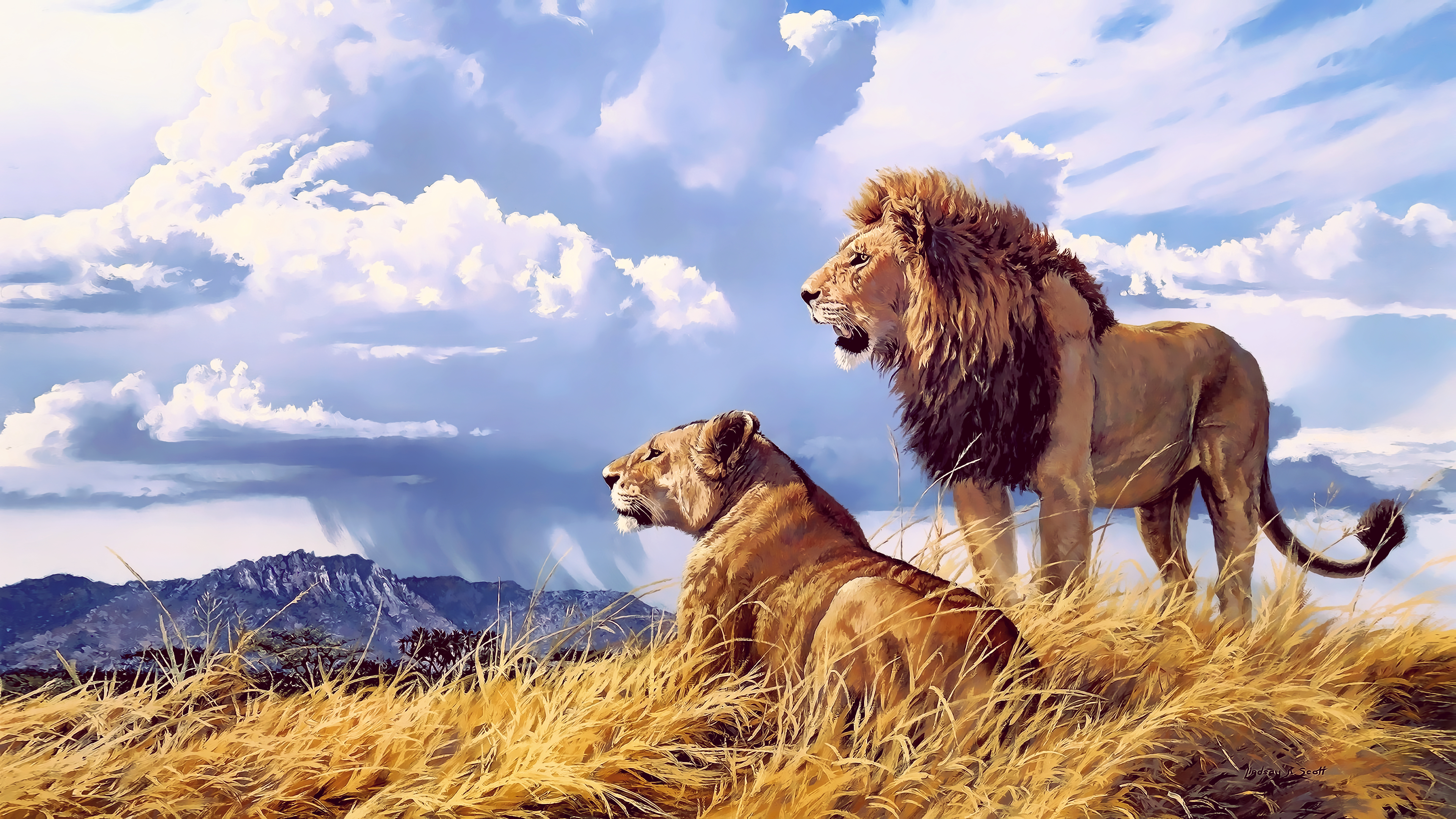 Wallpaper Lion And Lioness Wallpapers