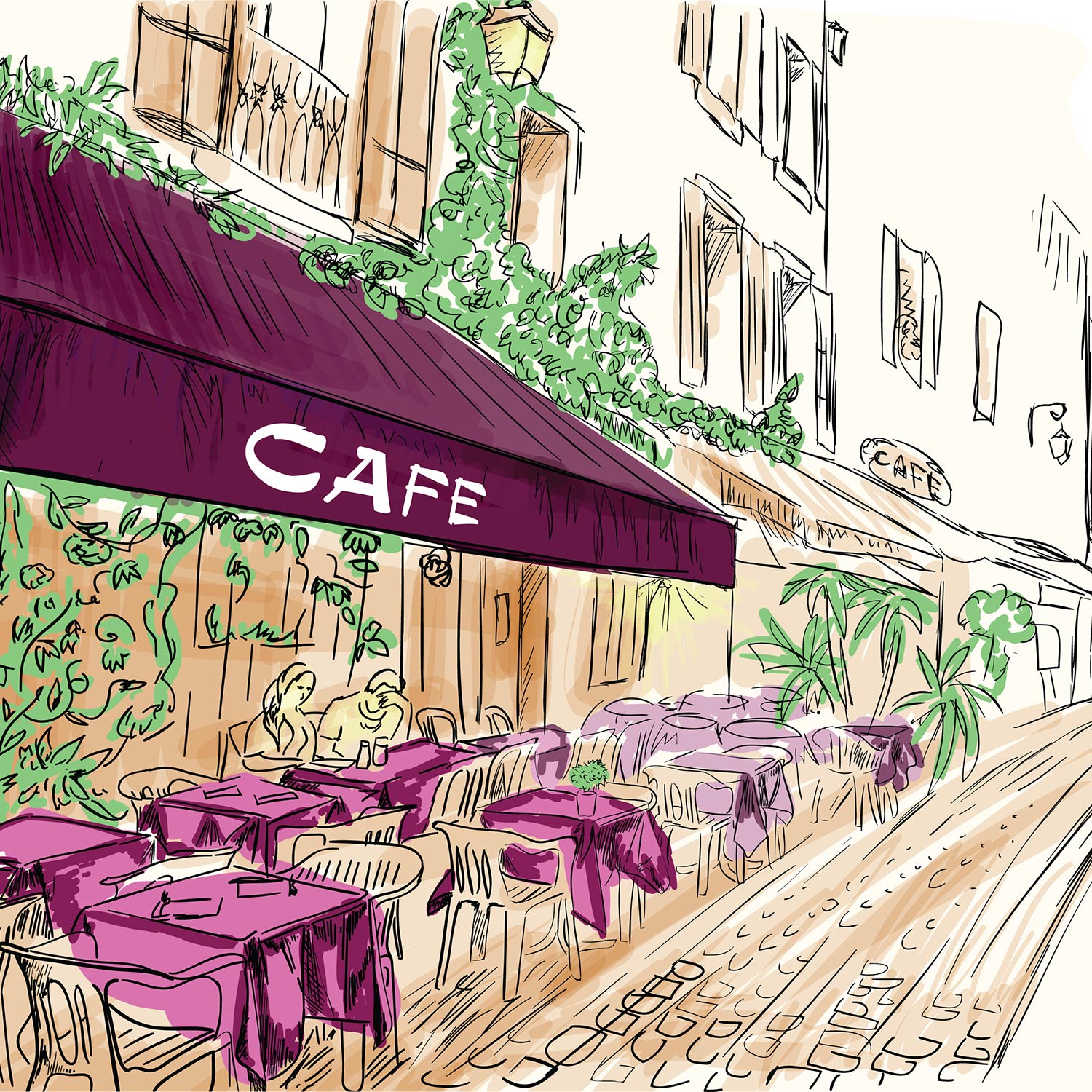 Wallpaper Paris Cafe Wallpapers