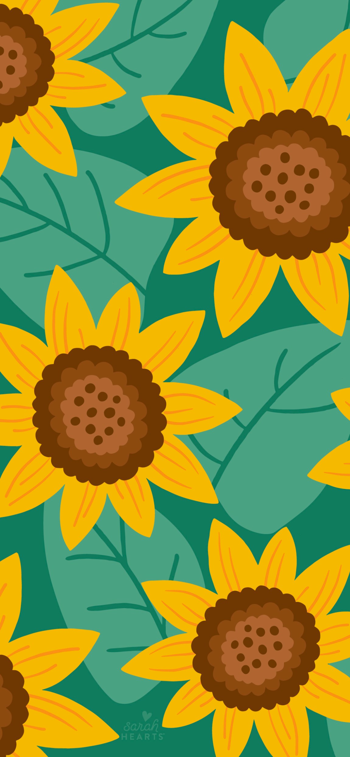 Wallpaper Sunflower Pattern Wallpapers