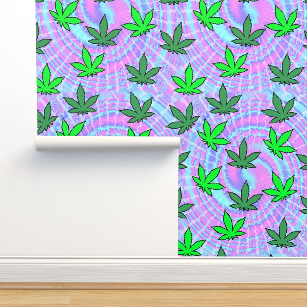 Weed Tie Dye Pattern Wallpapers
