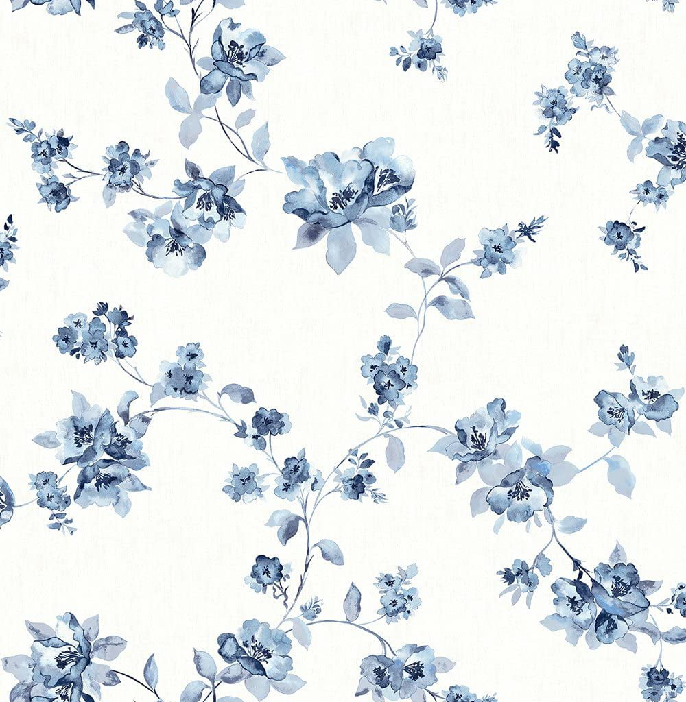 White And Blue Floral Wallpapers