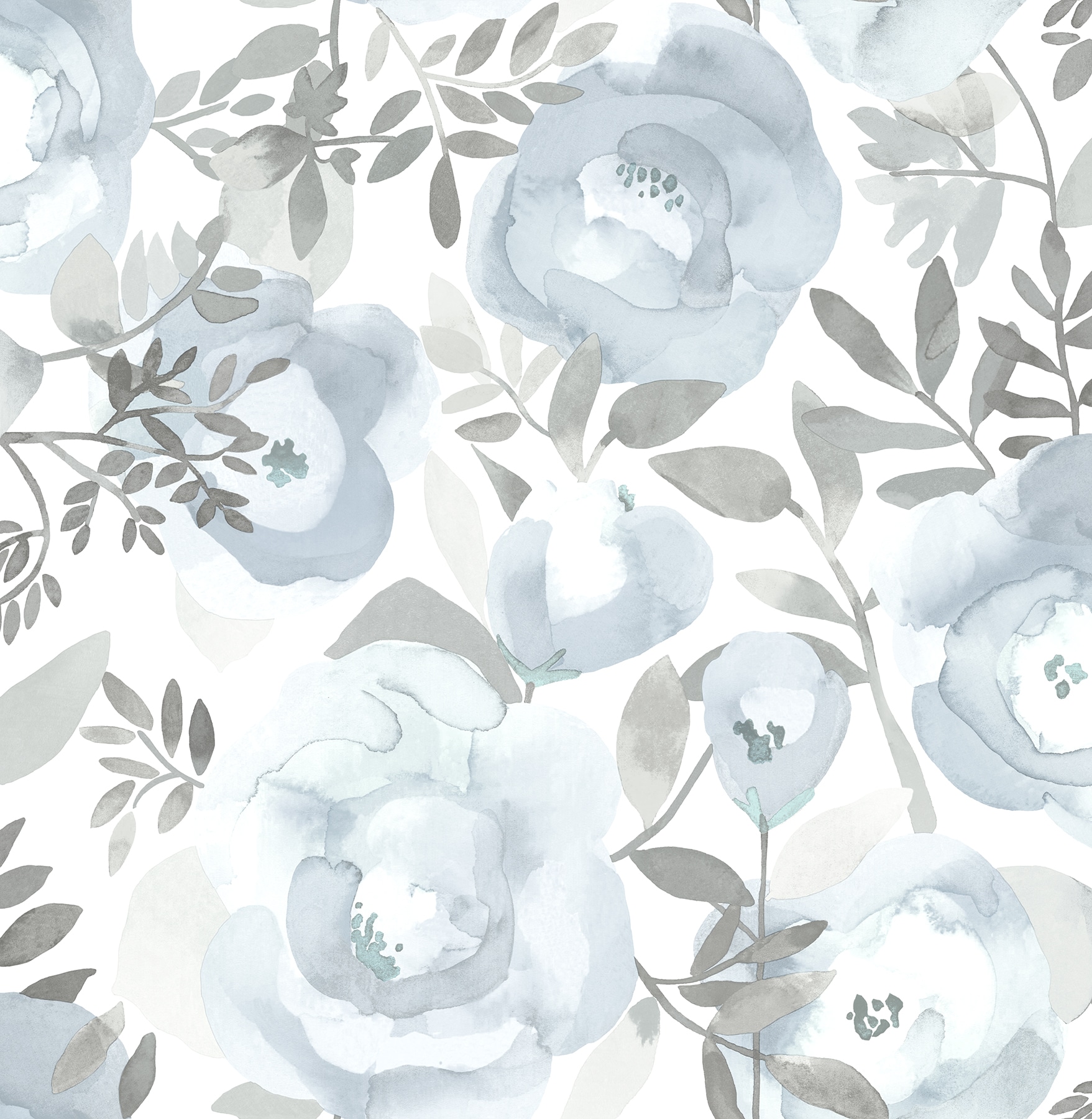 White And Blue Floral Wallpapers