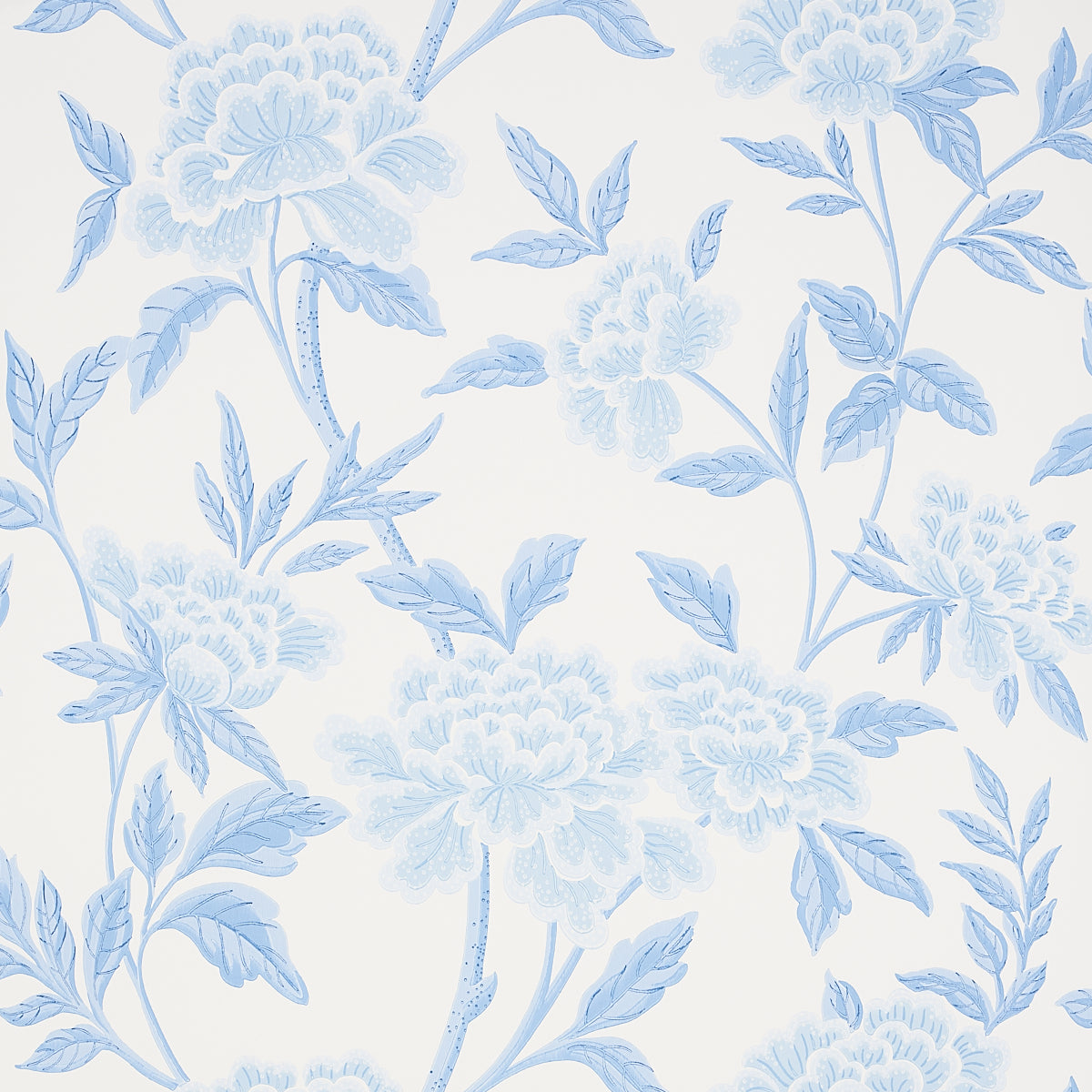 White And Blue Floral Wallpapers