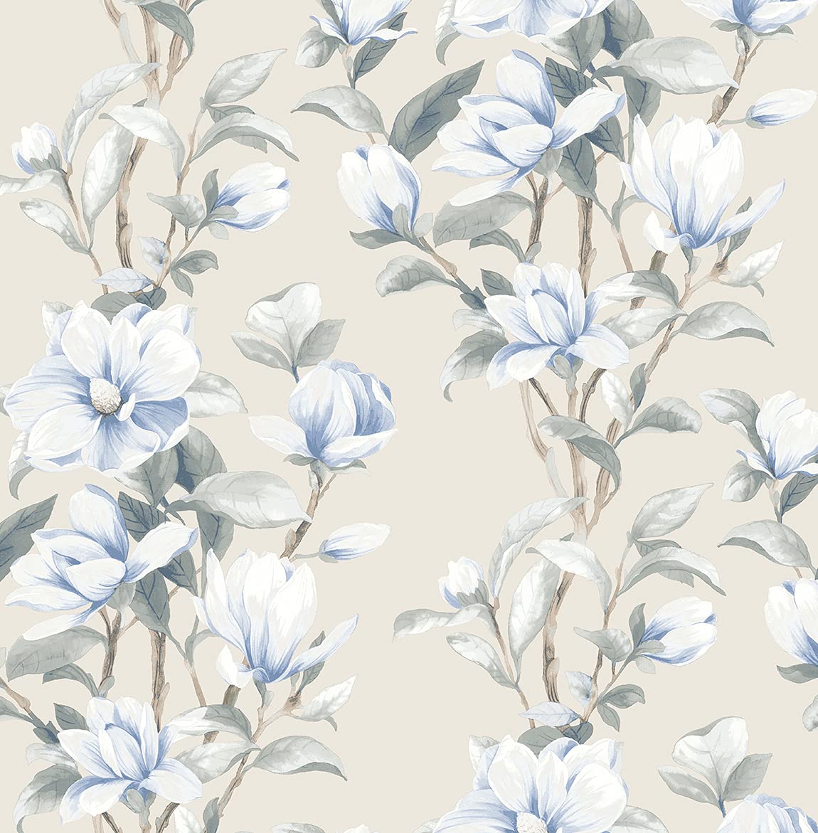 White And Blue Floral Wallpapers