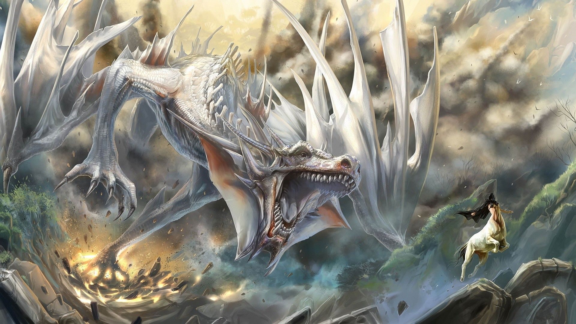 White Dragons Wallpapers