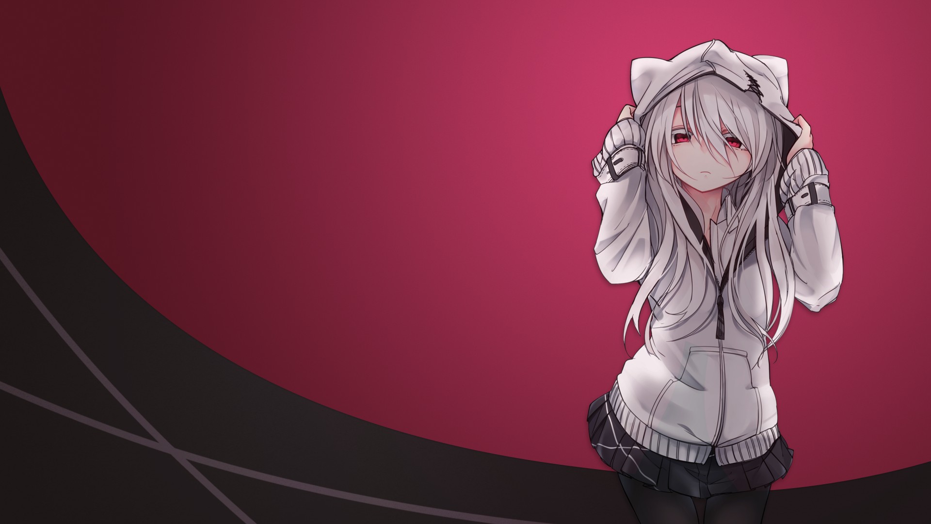 White Hair Anime Girl Wallpapers