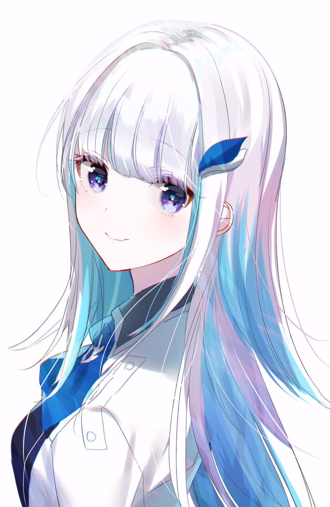 White Hair Anime Girl Wallpapers