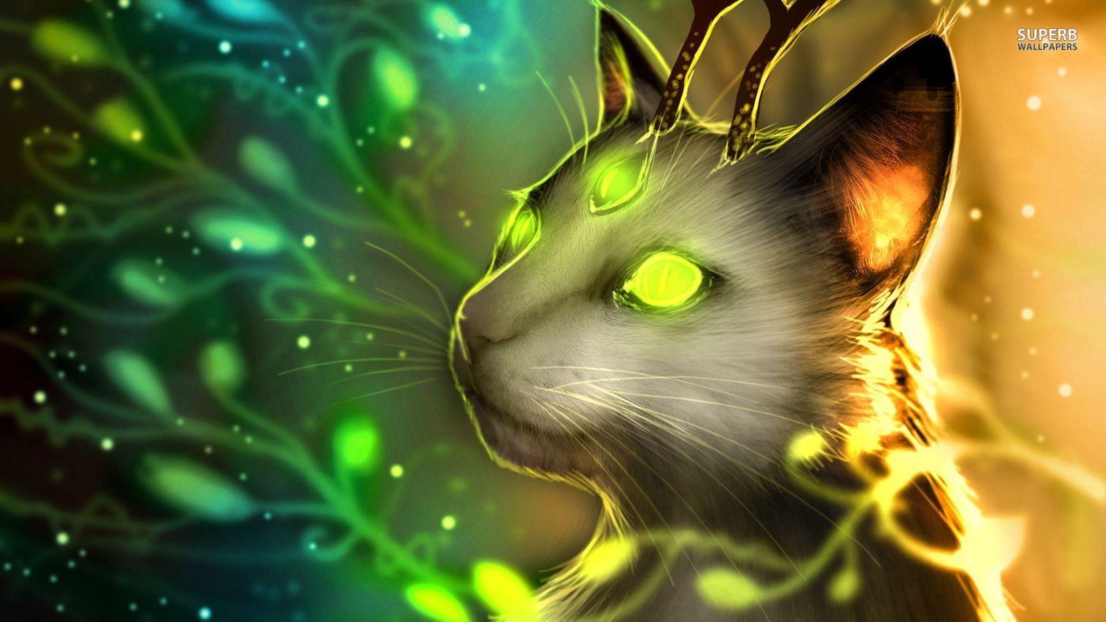 Winged Cats Art Wallpapers