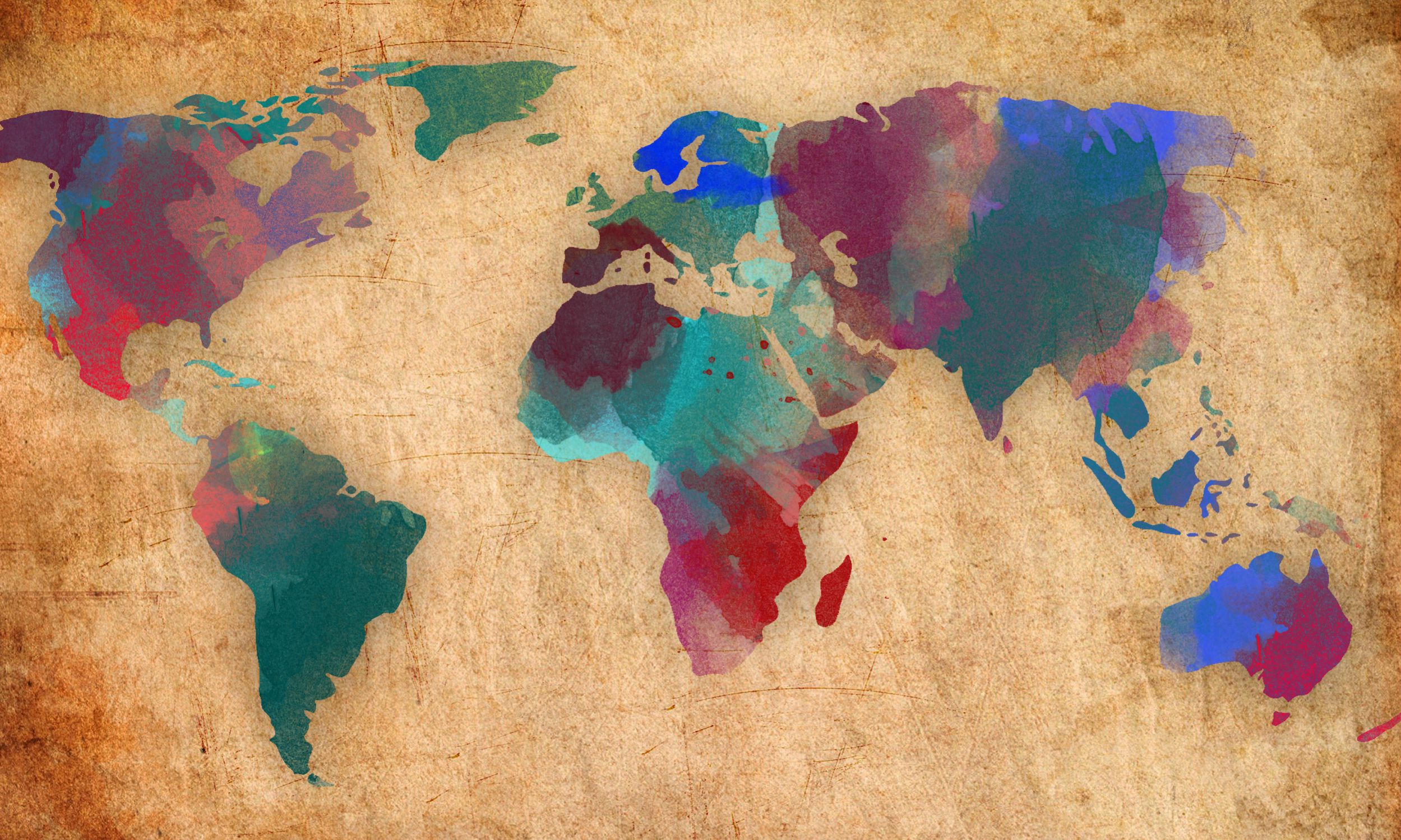 World Map Screensaver Wallpapers