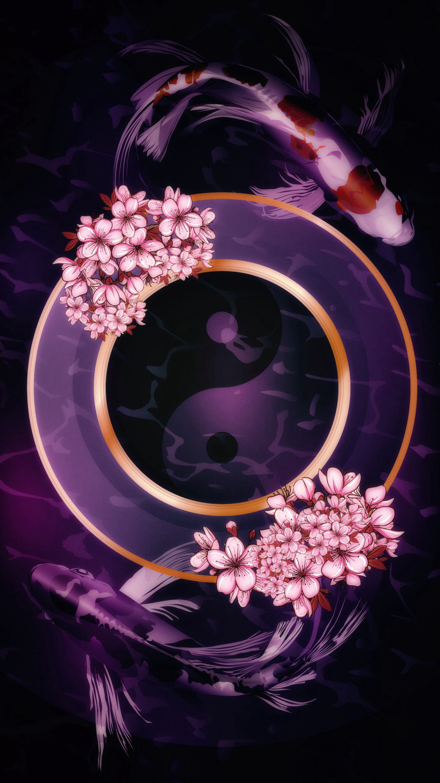 Yin Yang Koi Fish Wallpapers