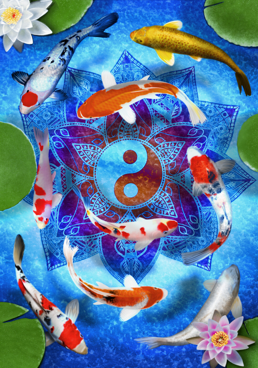 Yin Yang Koi Fish Wallpapers