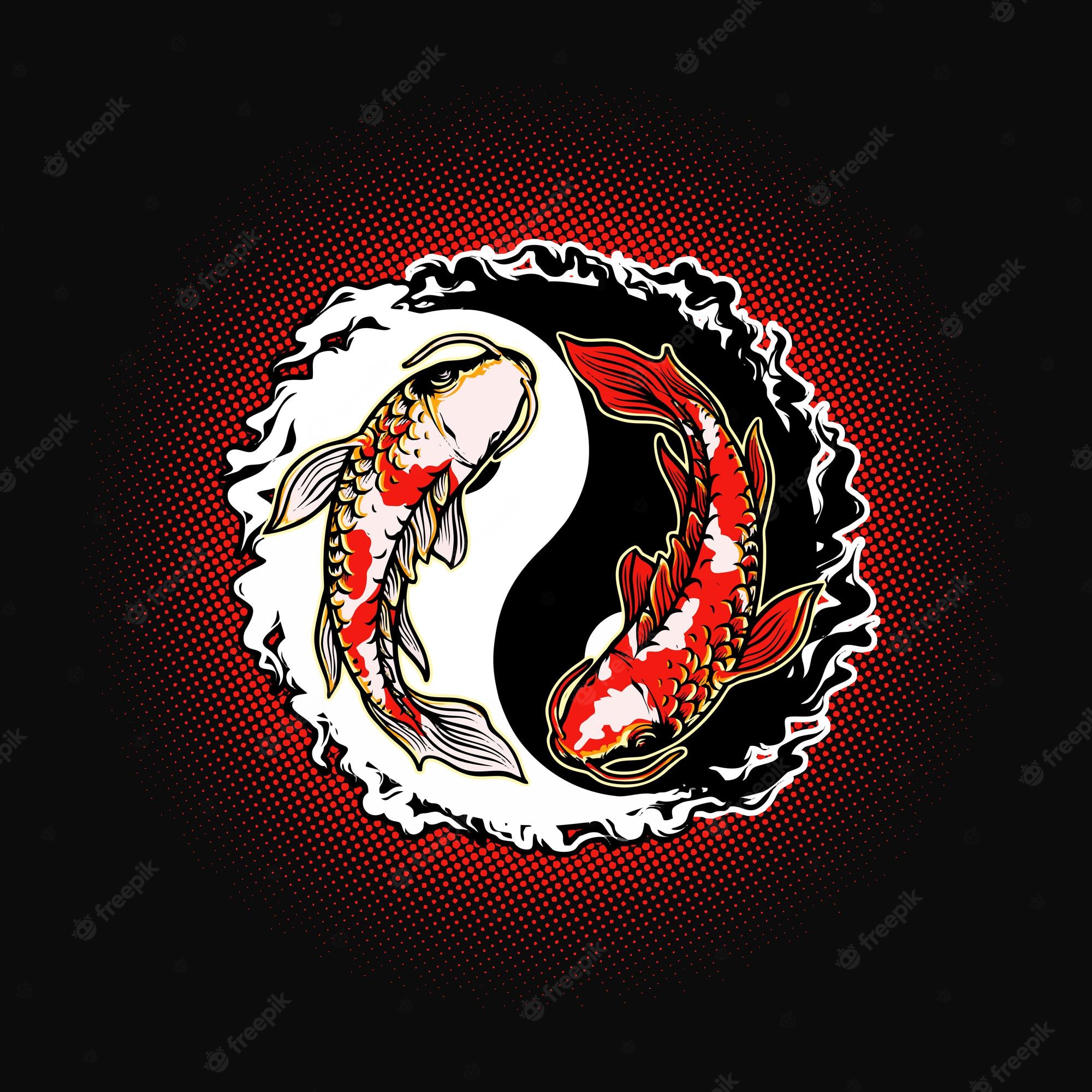 Yin Yang Koi Fish Wallpapers