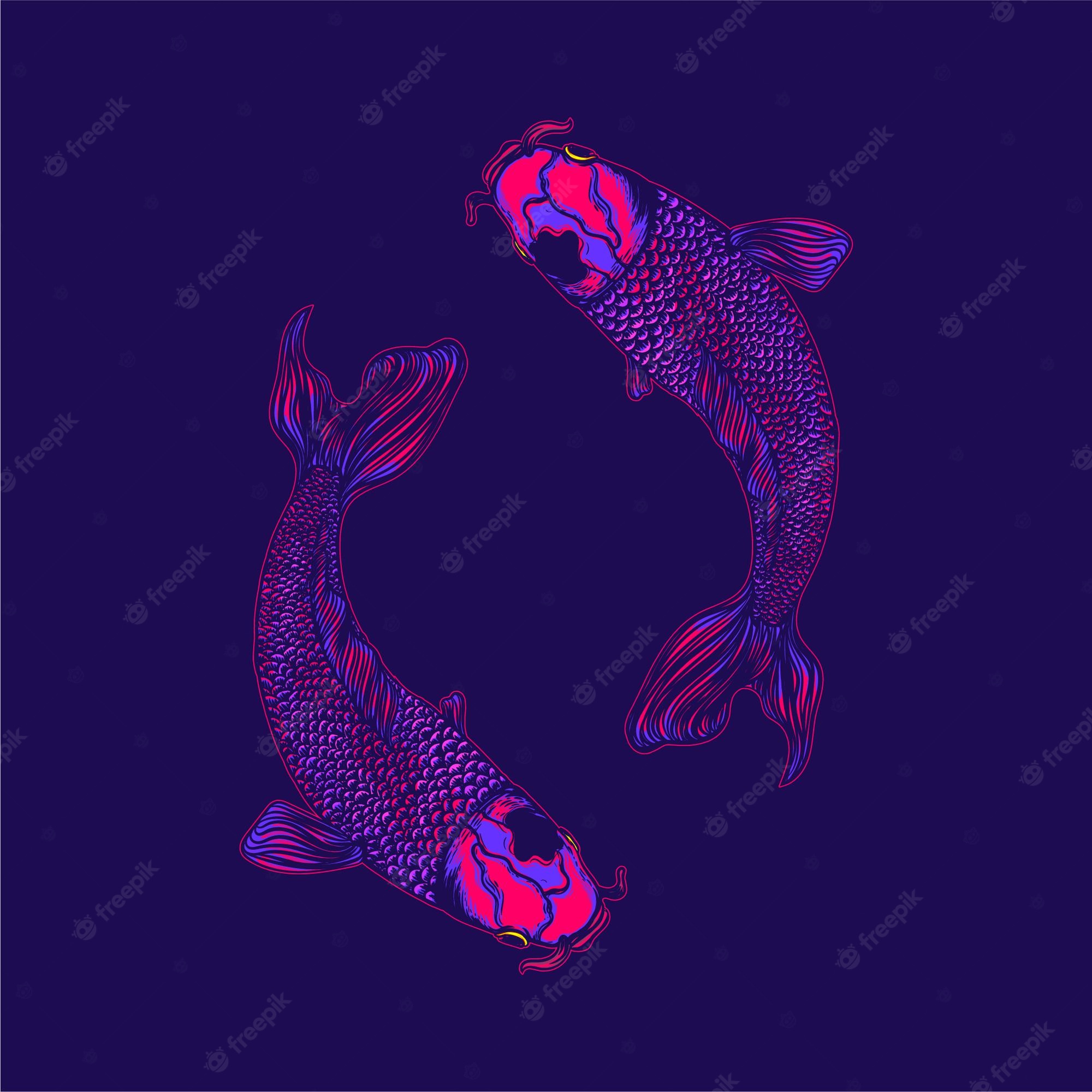 Yin Yang Koi Fish Wallpapers