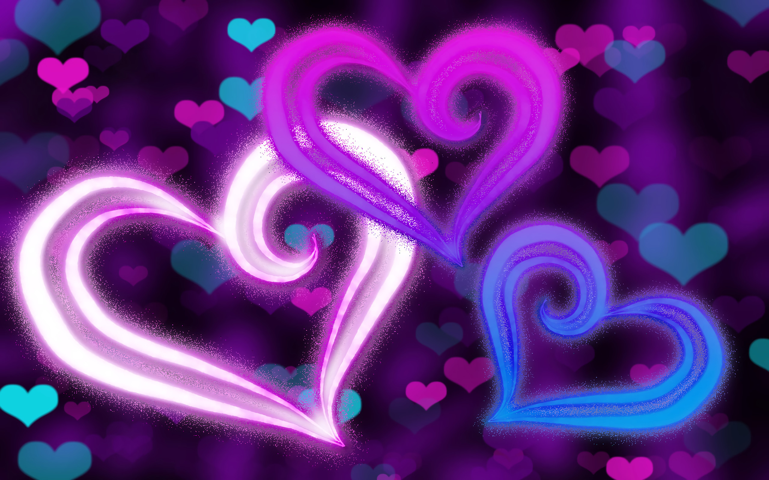 Pink And Purple Heart Backgrounds