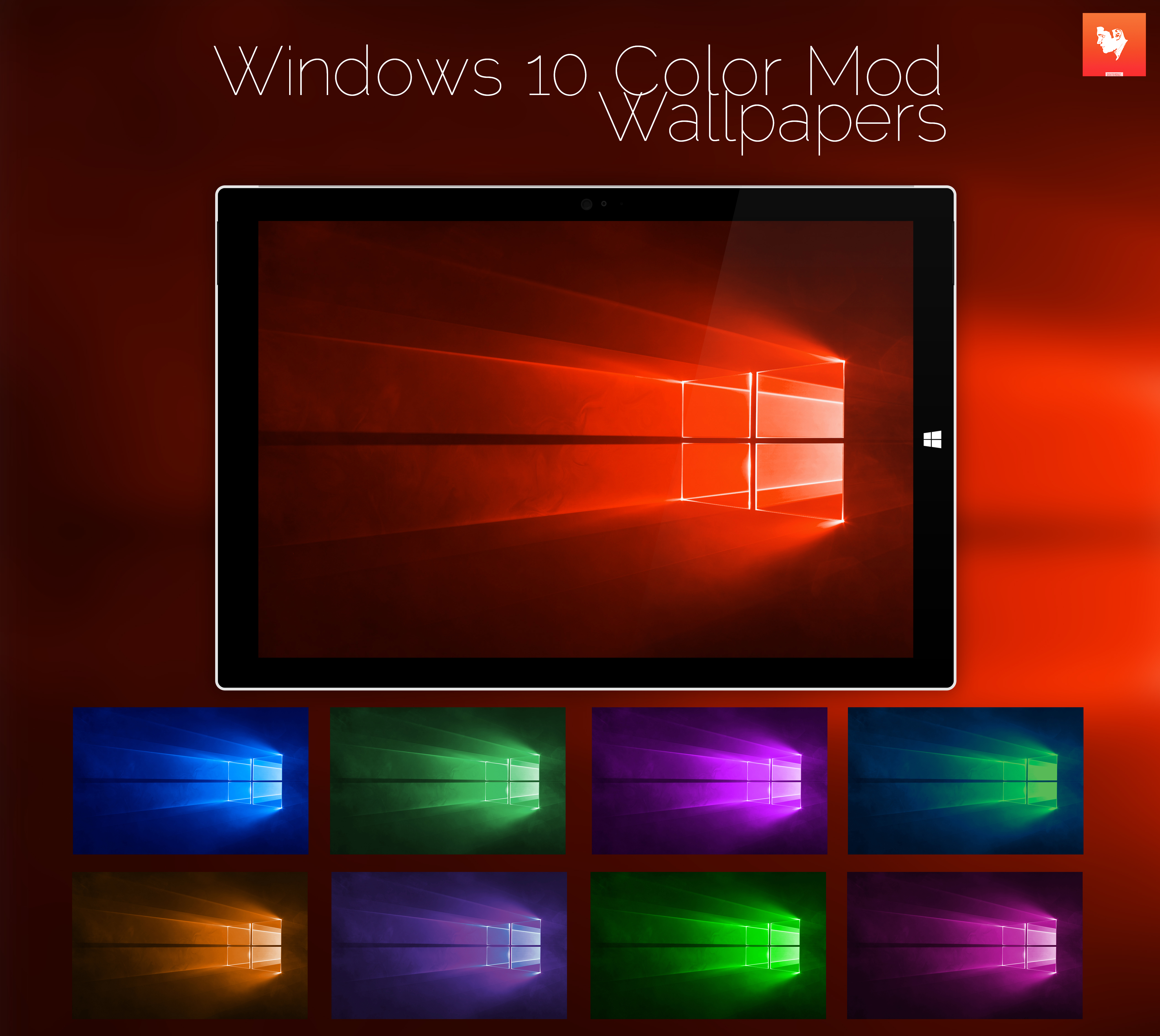 Windows 10 Colorful Background Logo