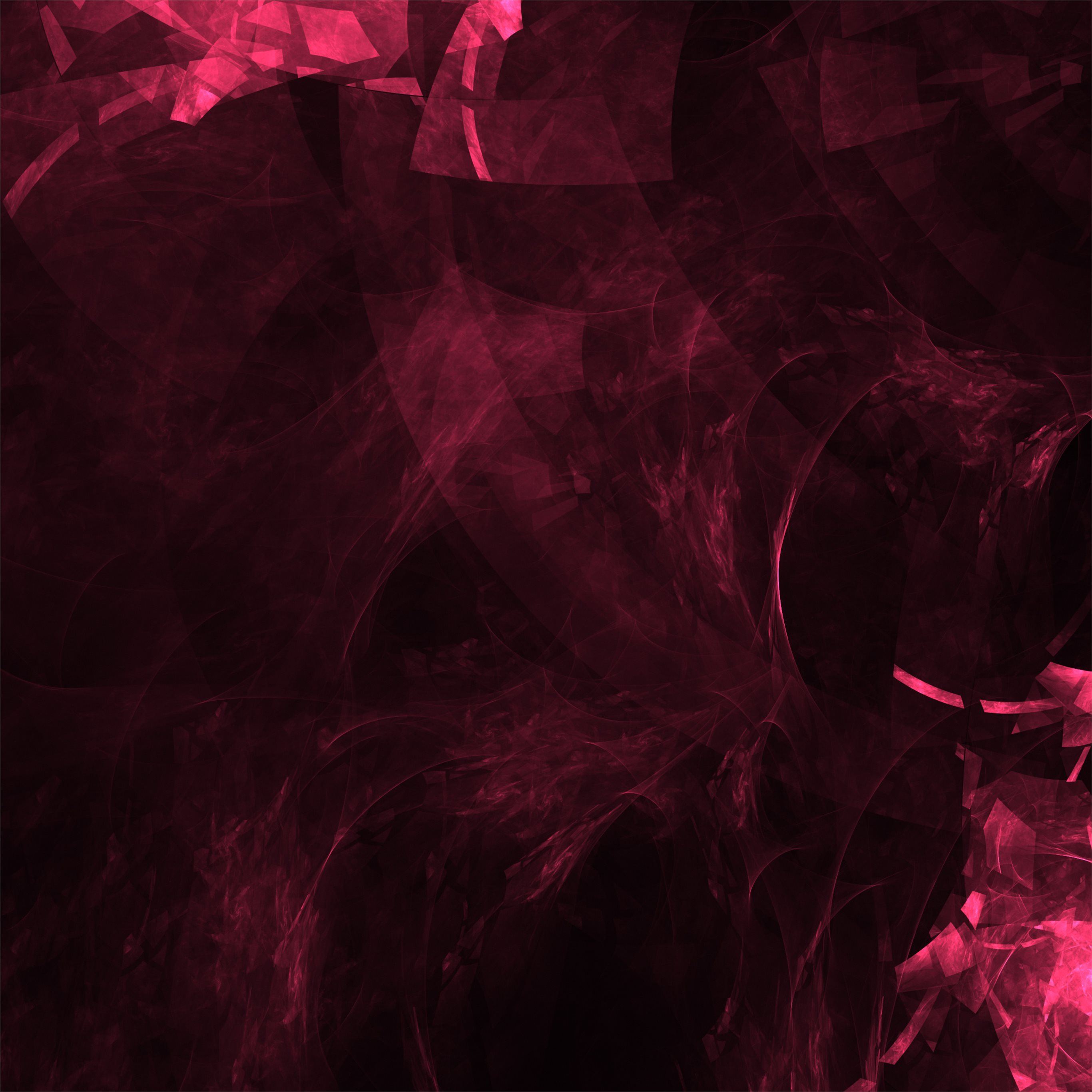 Pink Fractal On A Black Background