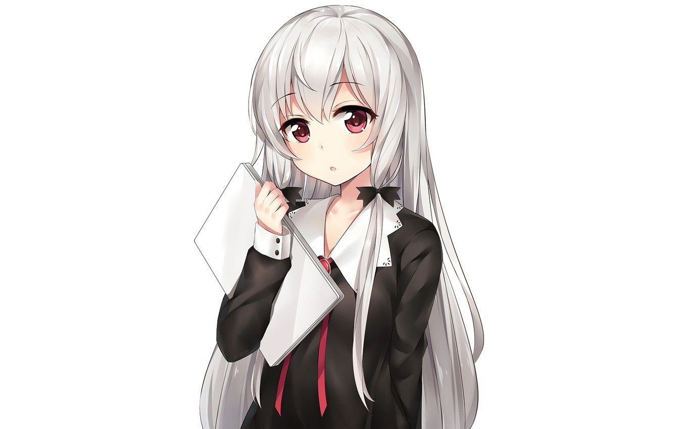 Anime Girl With White Background