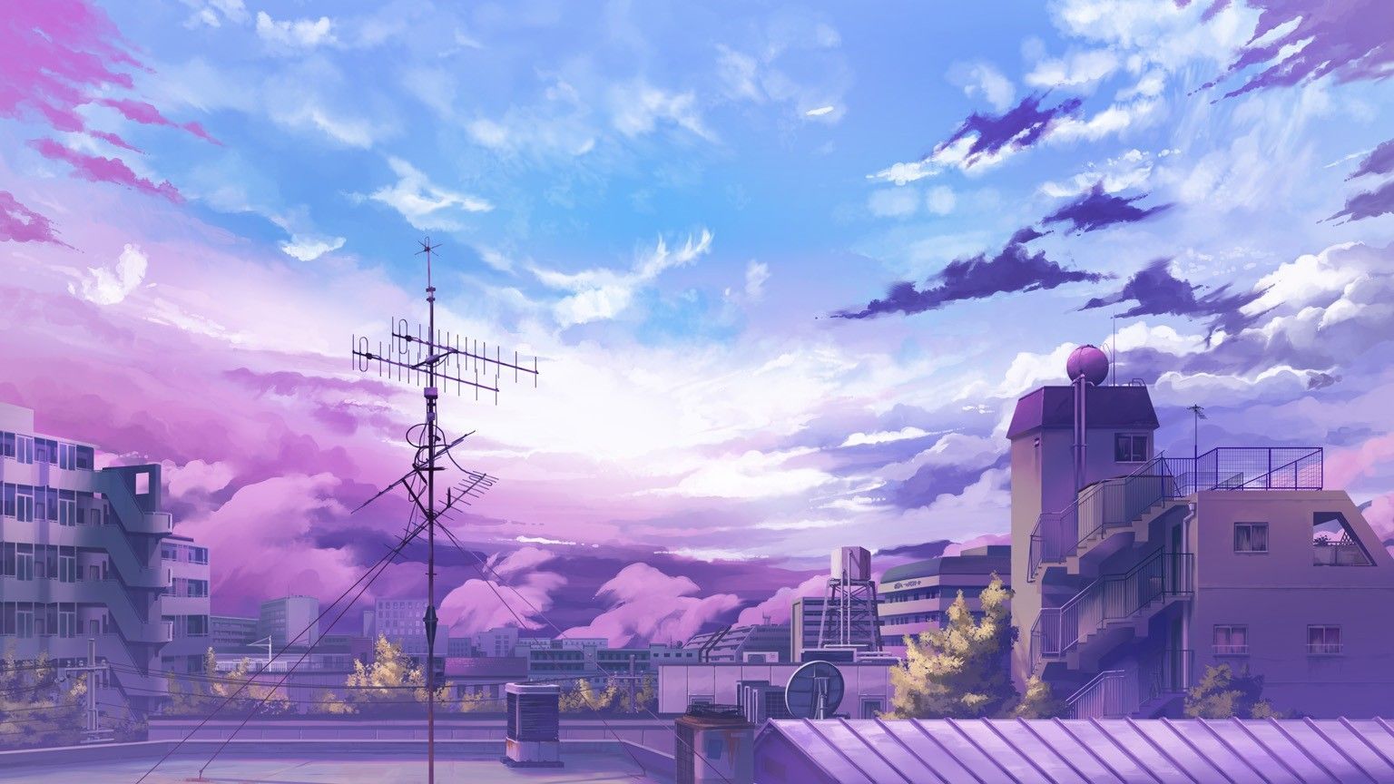 Anime Purple Background